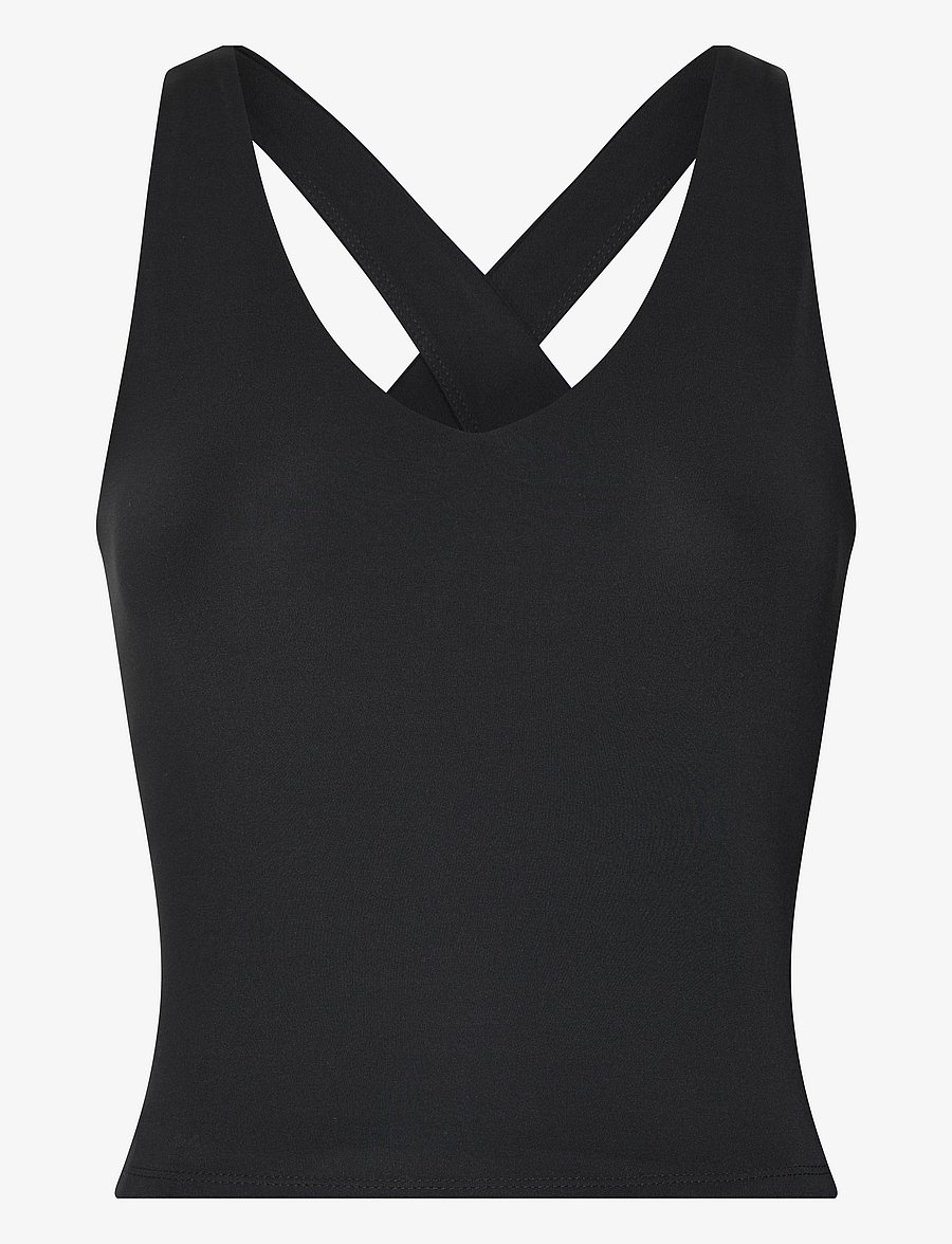 Girlfriend Collective - Float Zoe Tank, Cross-Back - linnen - black - 1