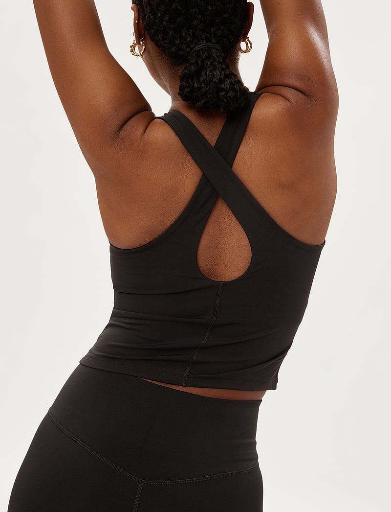 Girlfriend Collective - Float Zoe Tank, Cross-Back - tank tops - black - 3