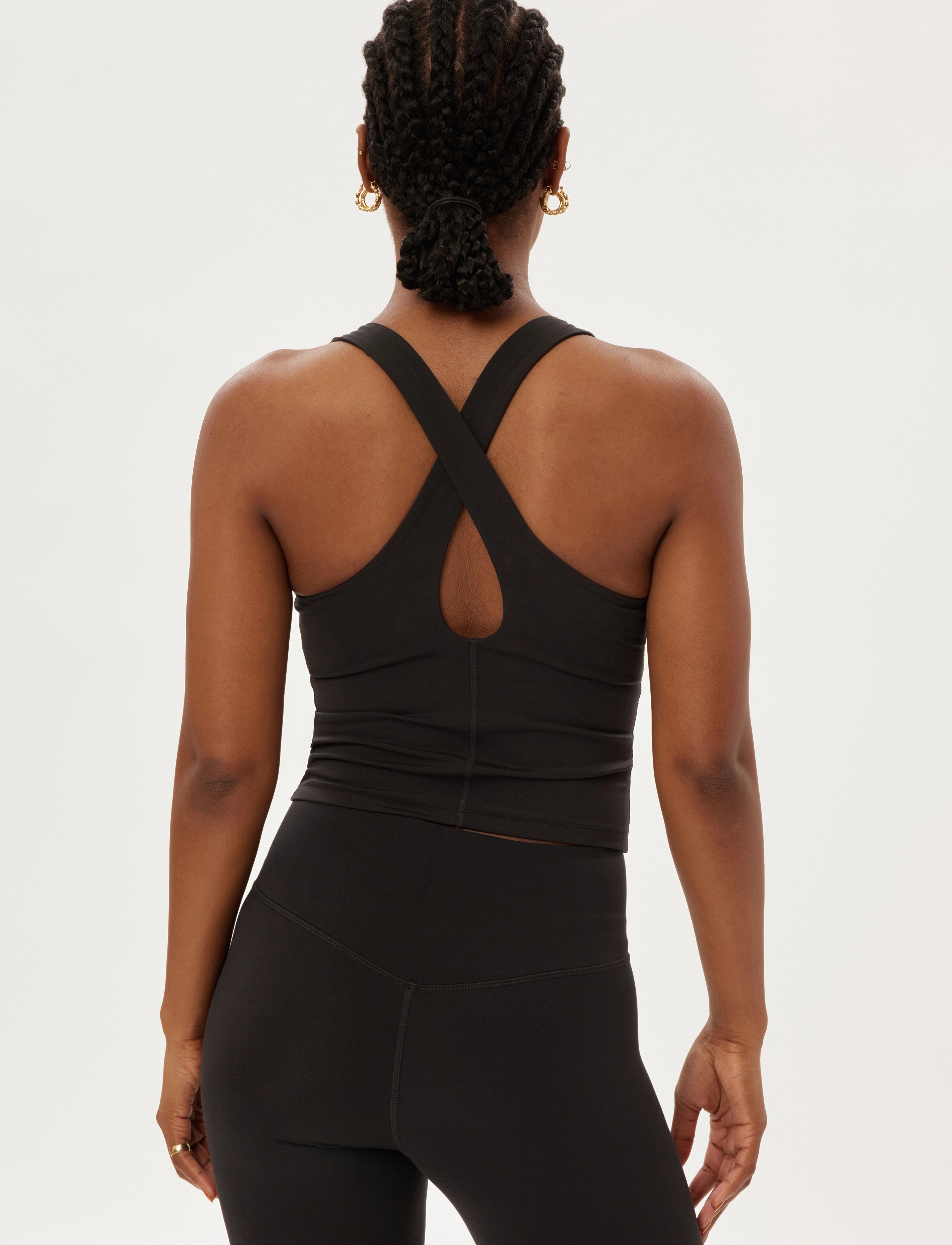 Girlfriend Collective - Float Zoe Tank, Cross-Back - linnen - black - 5