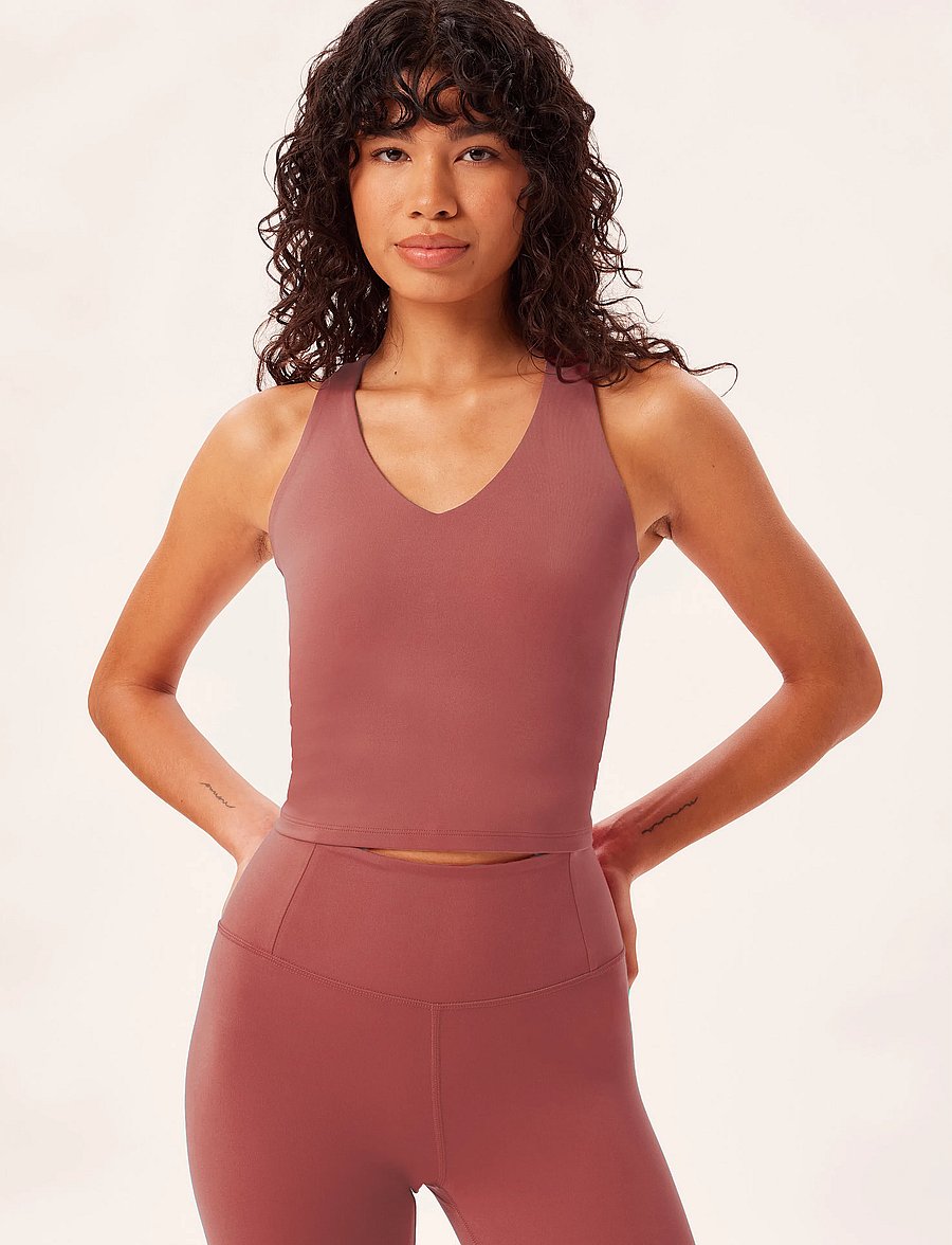 Girlfriend Collective - Float Zoe Tank, Cross-Back - linnen - fig - 0