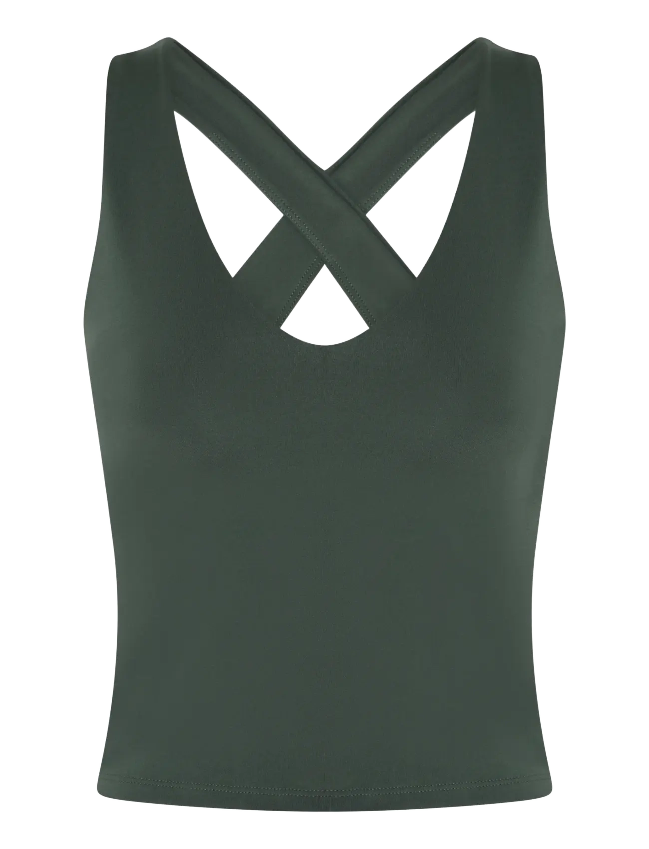 Girlfriend Collective Float Zoe Tank, Cross-Back - Yoga - JUNGLE / green