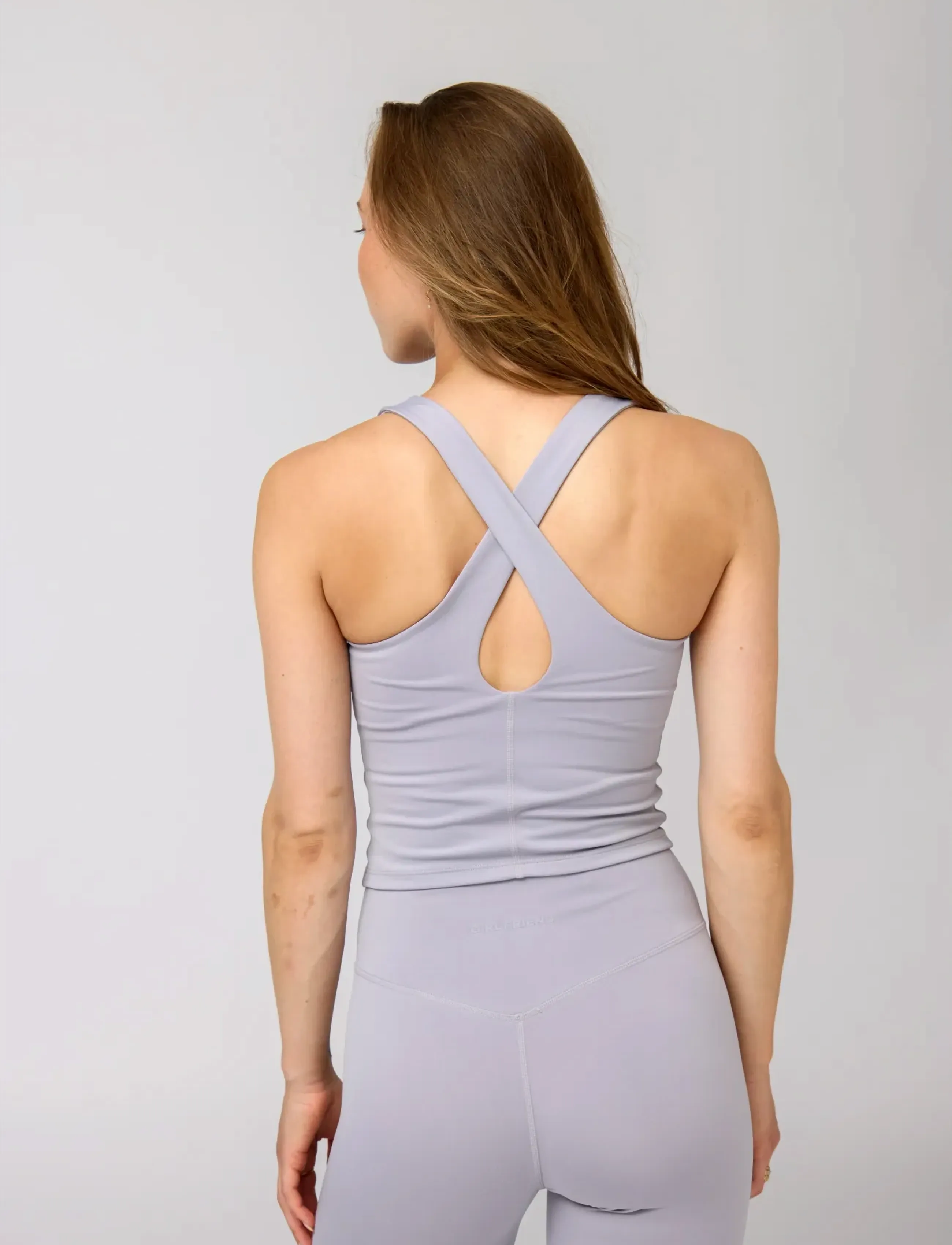Girlfriend Collective - Float Zoe Tank, Cross-Back - tank tops - lavender gem - 3