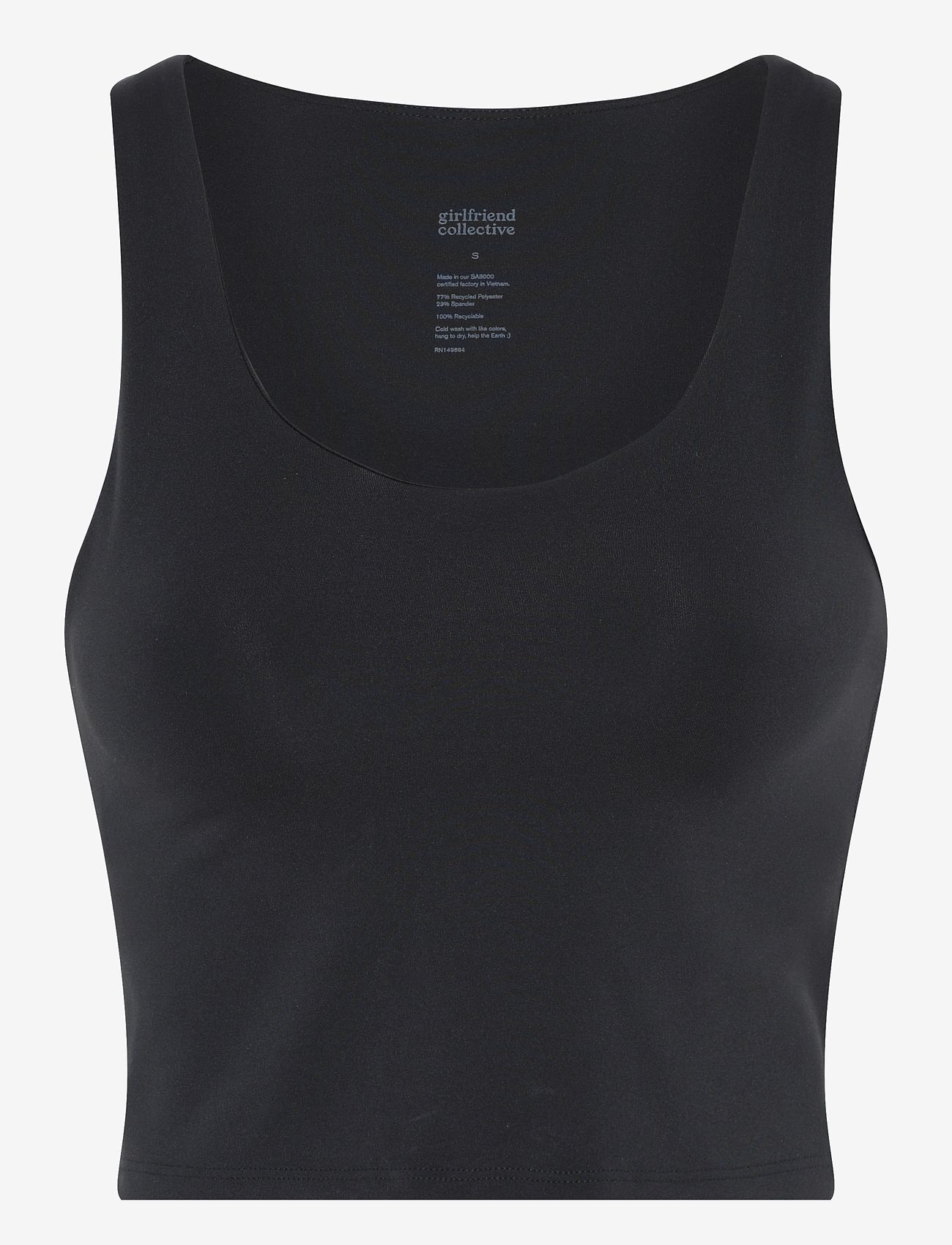 Girlfriend Collective - Luxe Scoop Tank - toppe & t-shirts - black - 1
