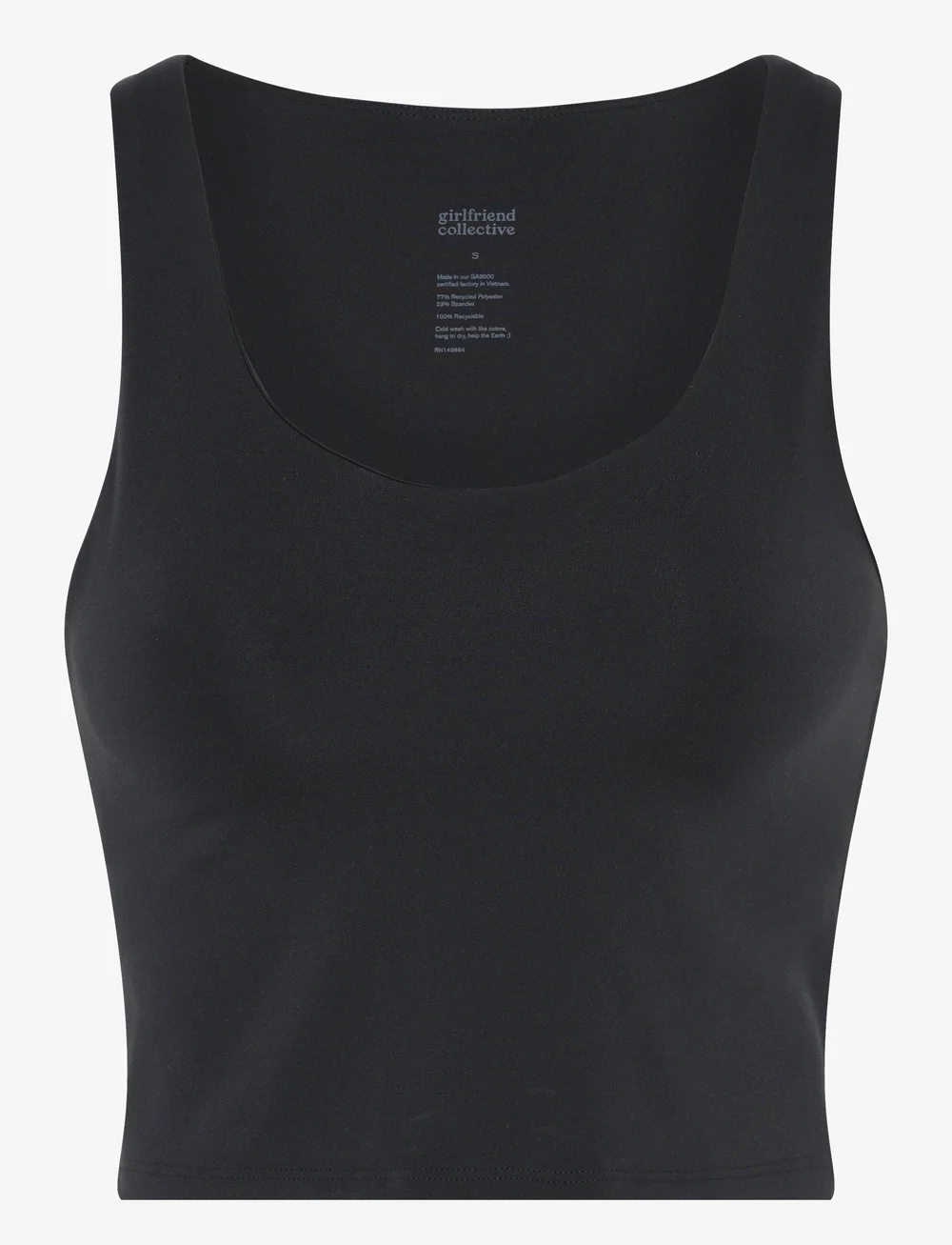 Girlfriend Collective - Luxe Scoop Tank - treenitopit - black - 1