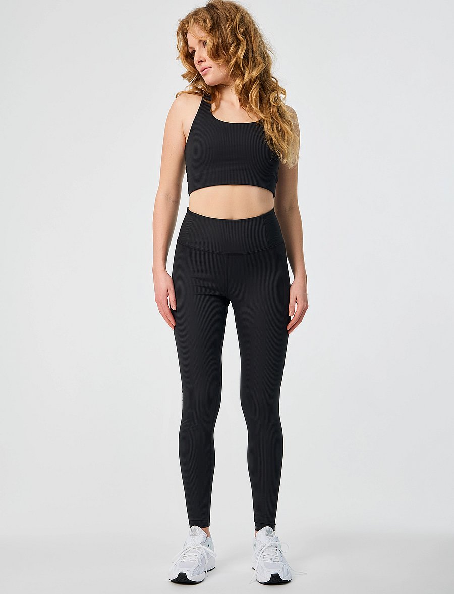 Girlfriend Collective - Rib Paloma Bra - mittlerer halt - black - 0