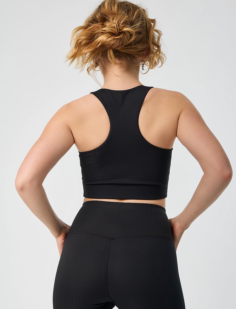 Girlfriend Collective - Rib Paloma Bra - mittlerer halt - black - 4