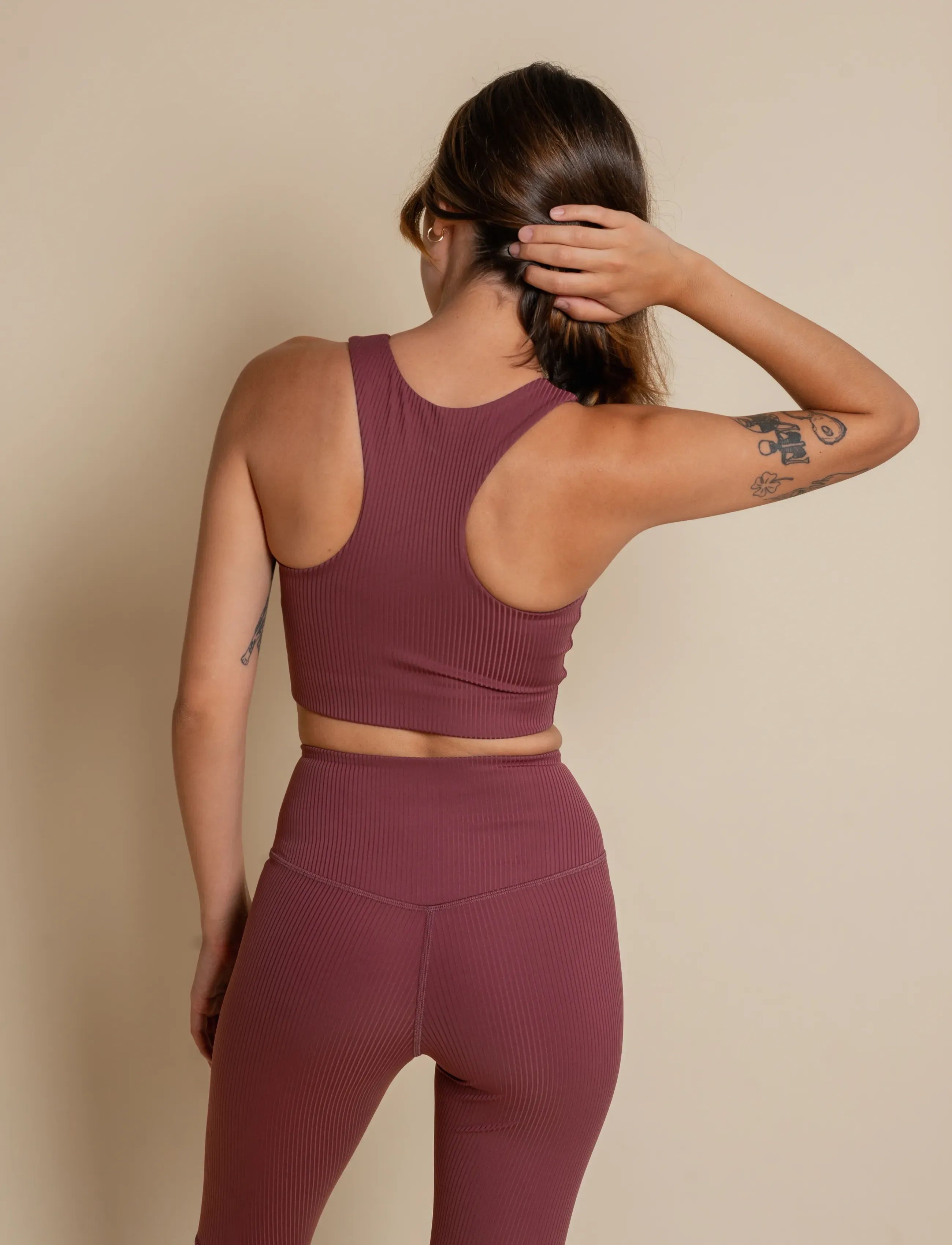 Girlfriend Collective - Rib Dylan Bra - sports bh'er: medium støtte - goji - 3
