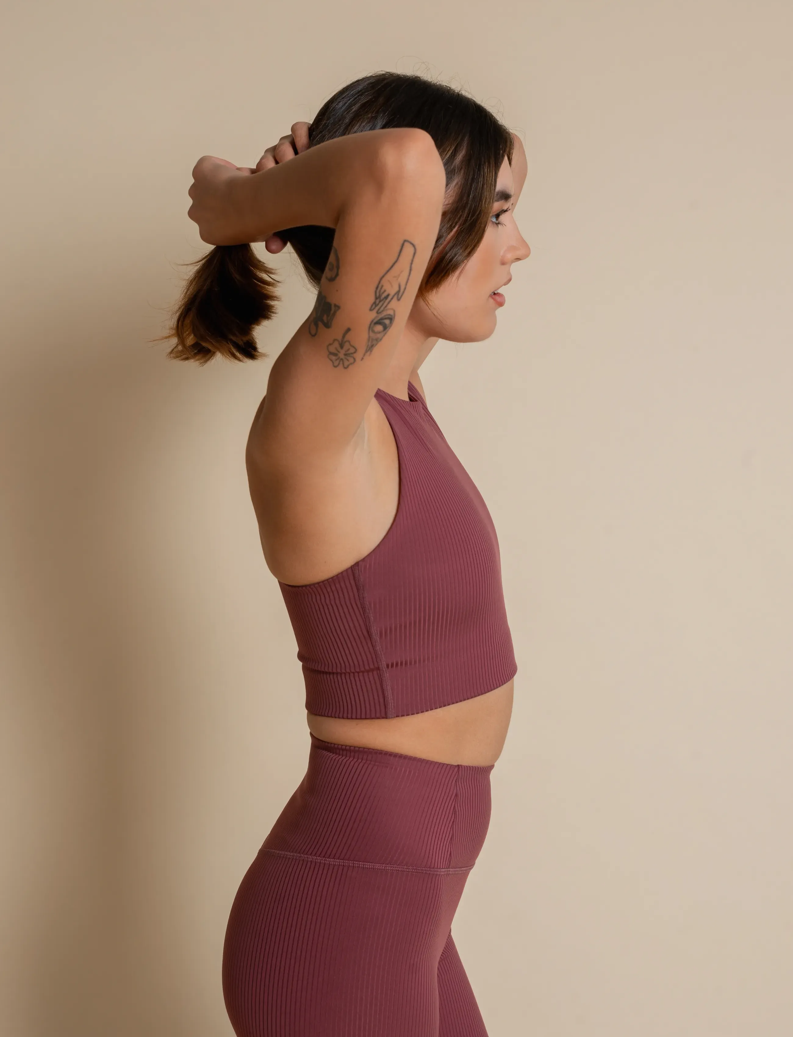 Girlfriend Collective - Rib Dylan Bra - sports bh'er: medium støtte - goji - 5