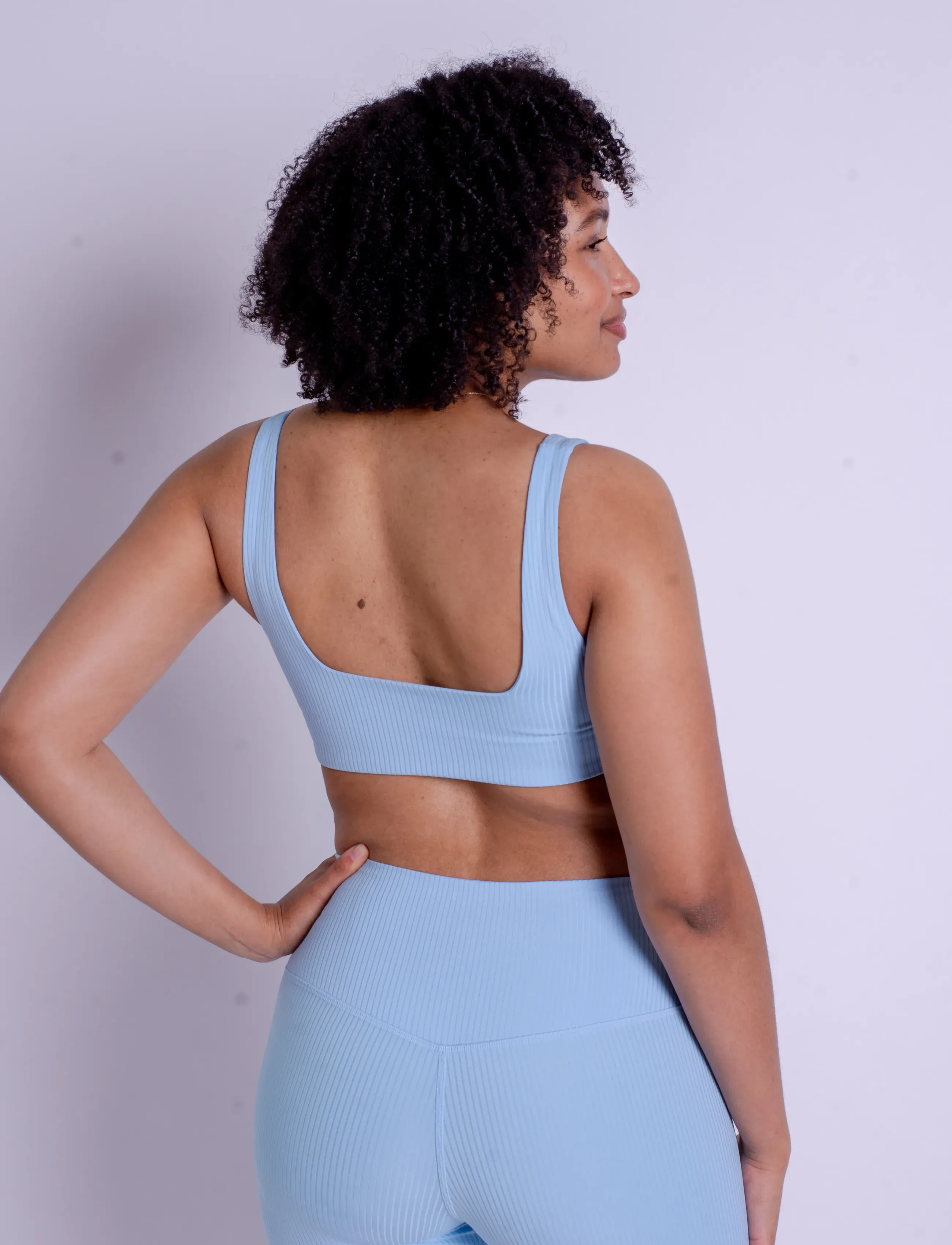 Girlfriend Collective - Rib Tommy Bra - laveste priser - bluebell - 4