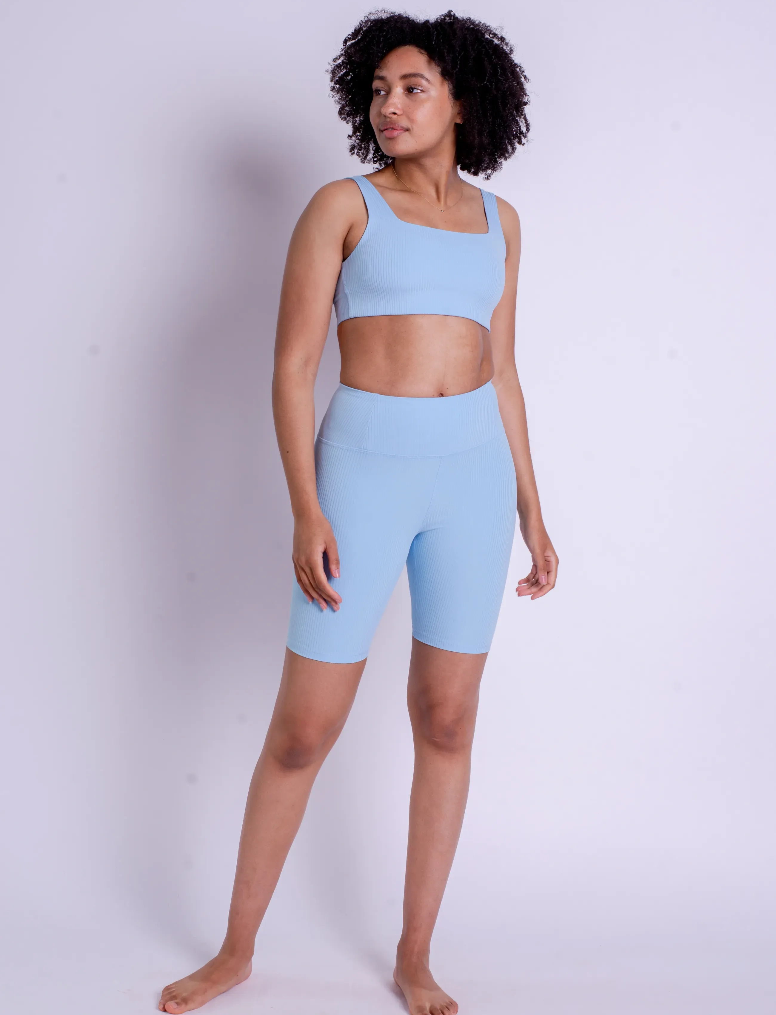 Girlfriend Collective - Rib Tommy Bra - laveste priser - bluebell - 5
