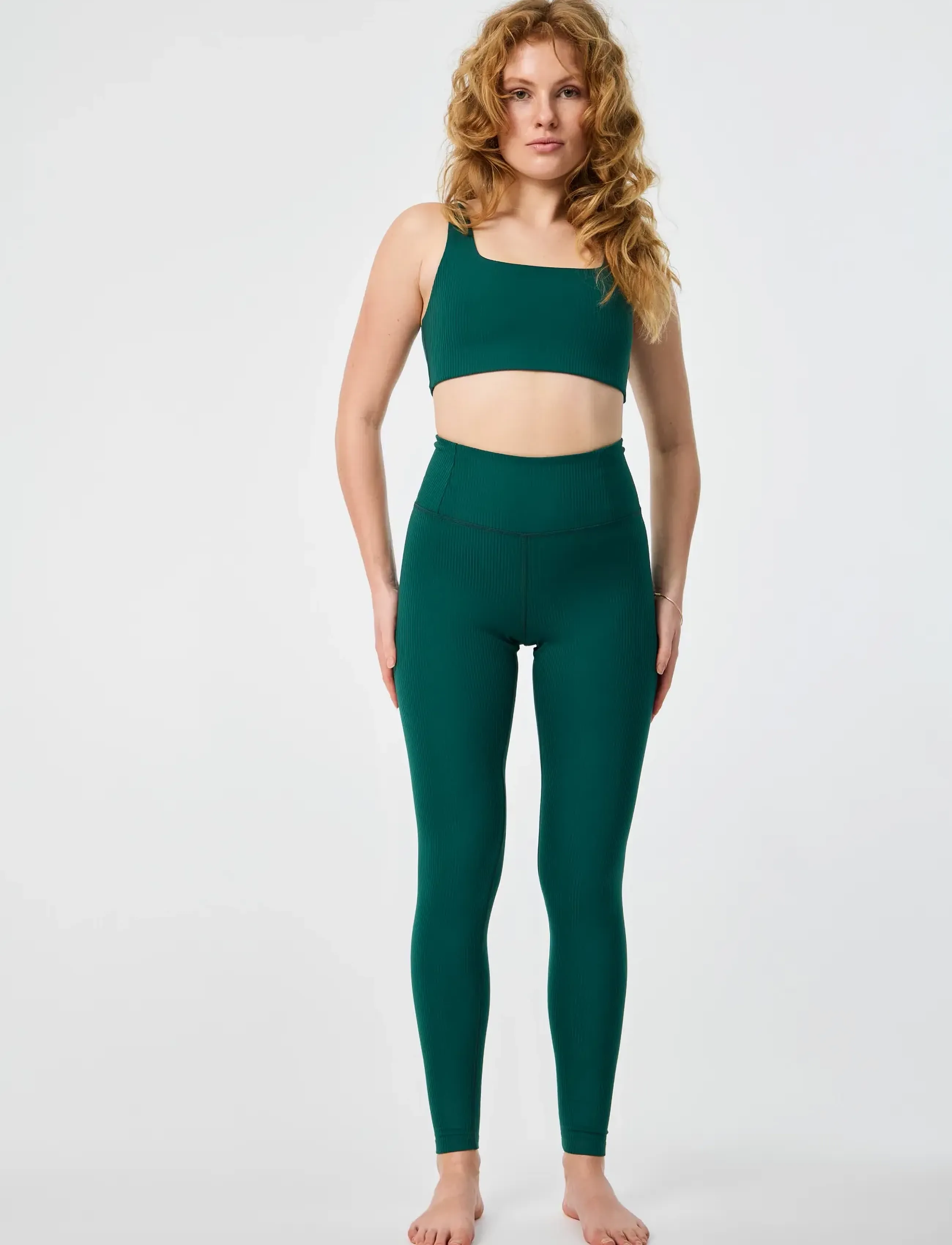 Girlfriend Collective - Rib Tommy Bra - laveste priser - rain forest - 4