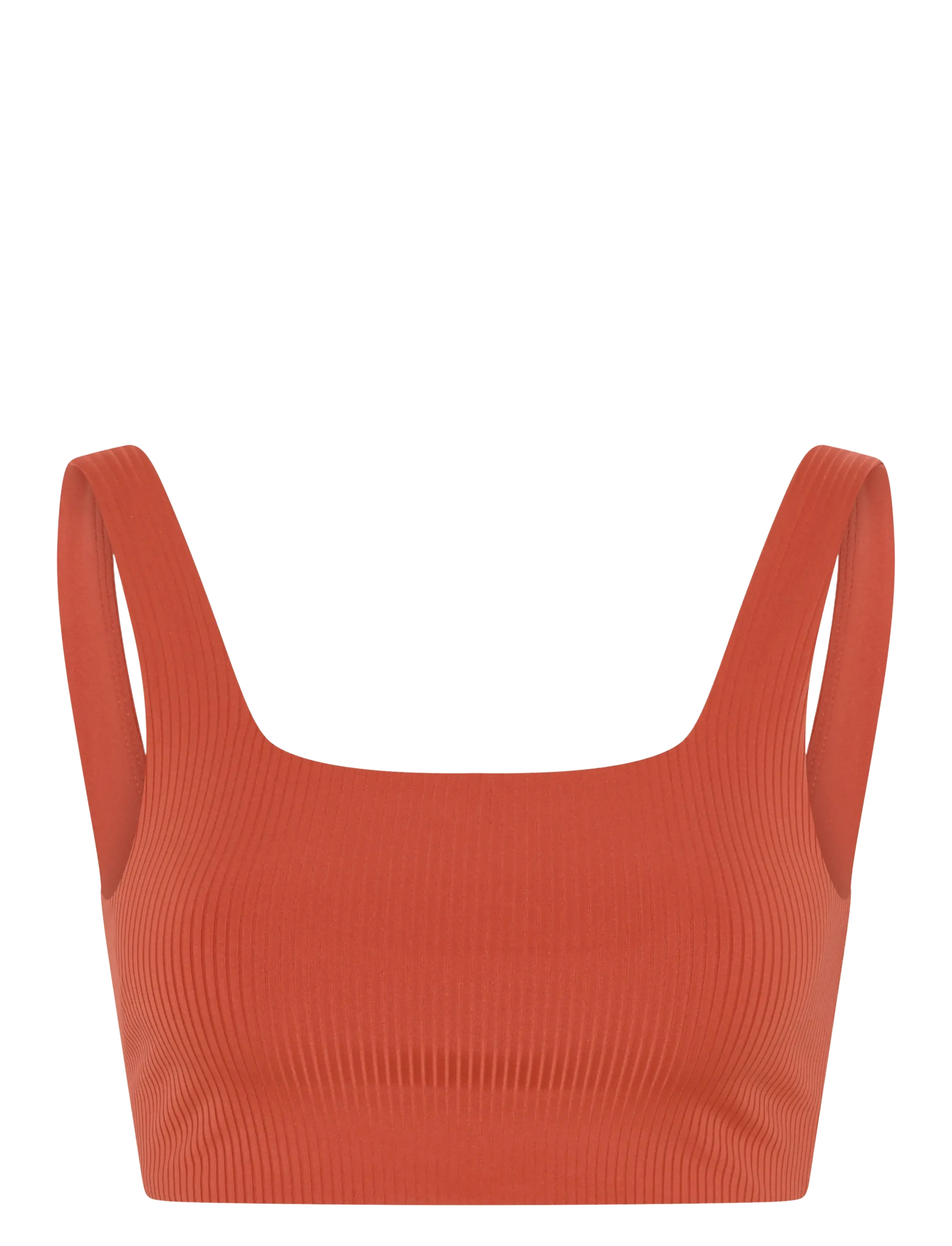 Girlfriend Collective Rib Tommy Bra - Sports BH'er - RED CLAY / coral
