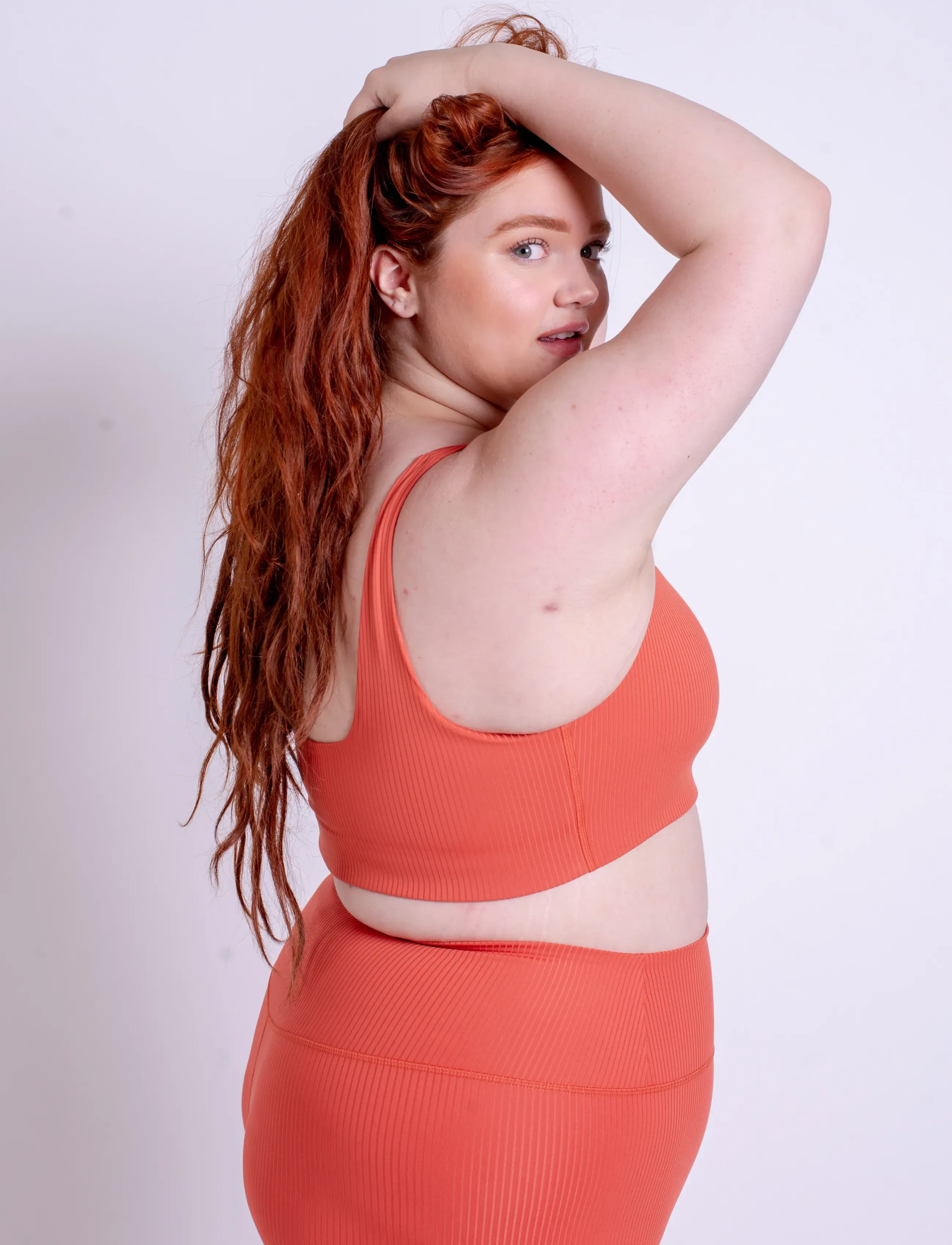 Girlfriend Collective - Rib Tommy Bra - laveste priser - red clay - 3
