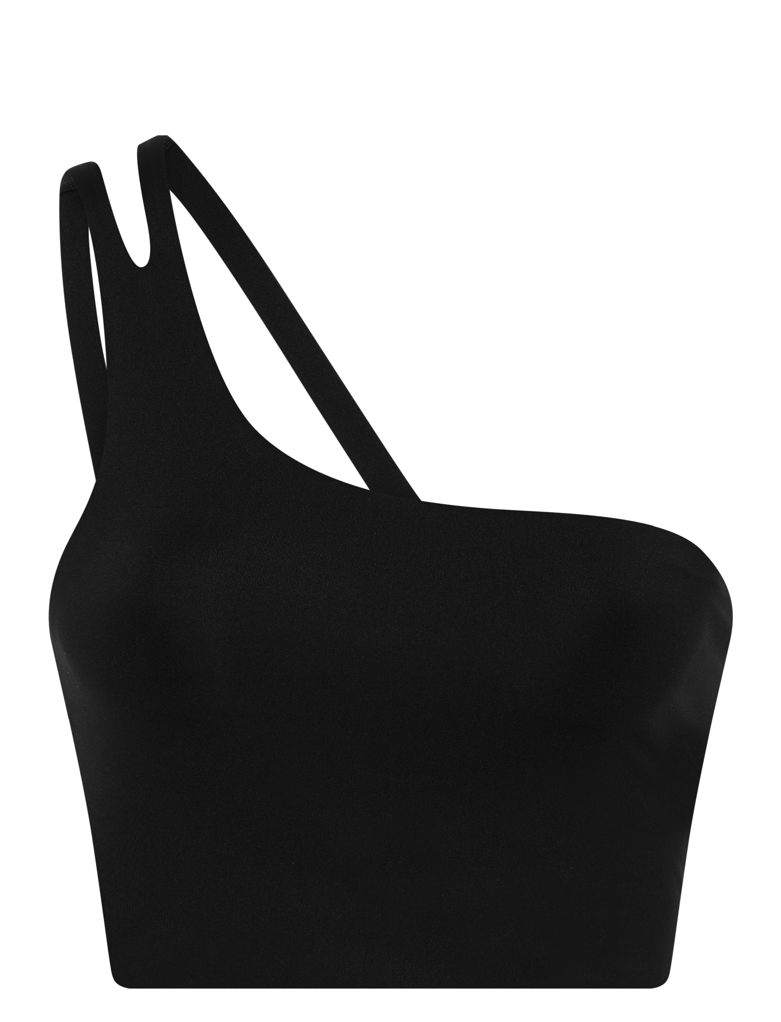 Girlfriend Collective Uma One Shoulder Bra - Sports BH'er - BLACK / black