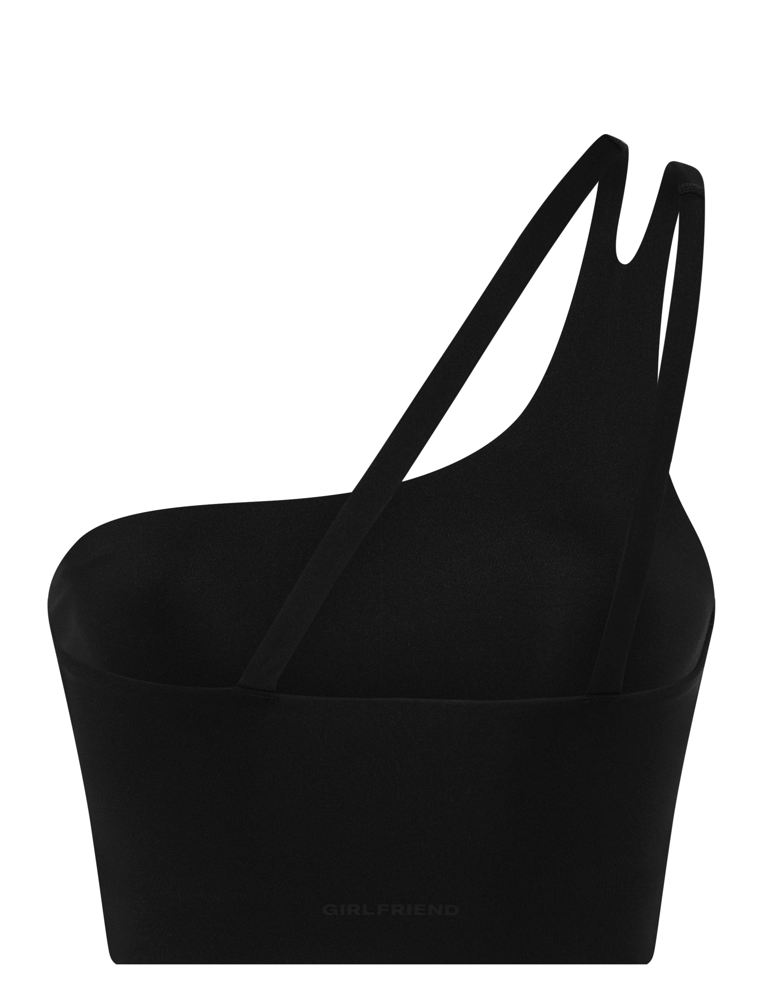 Girlfriend Collective - Uma One Shoulder Bra - mittlerer halt - black - 2