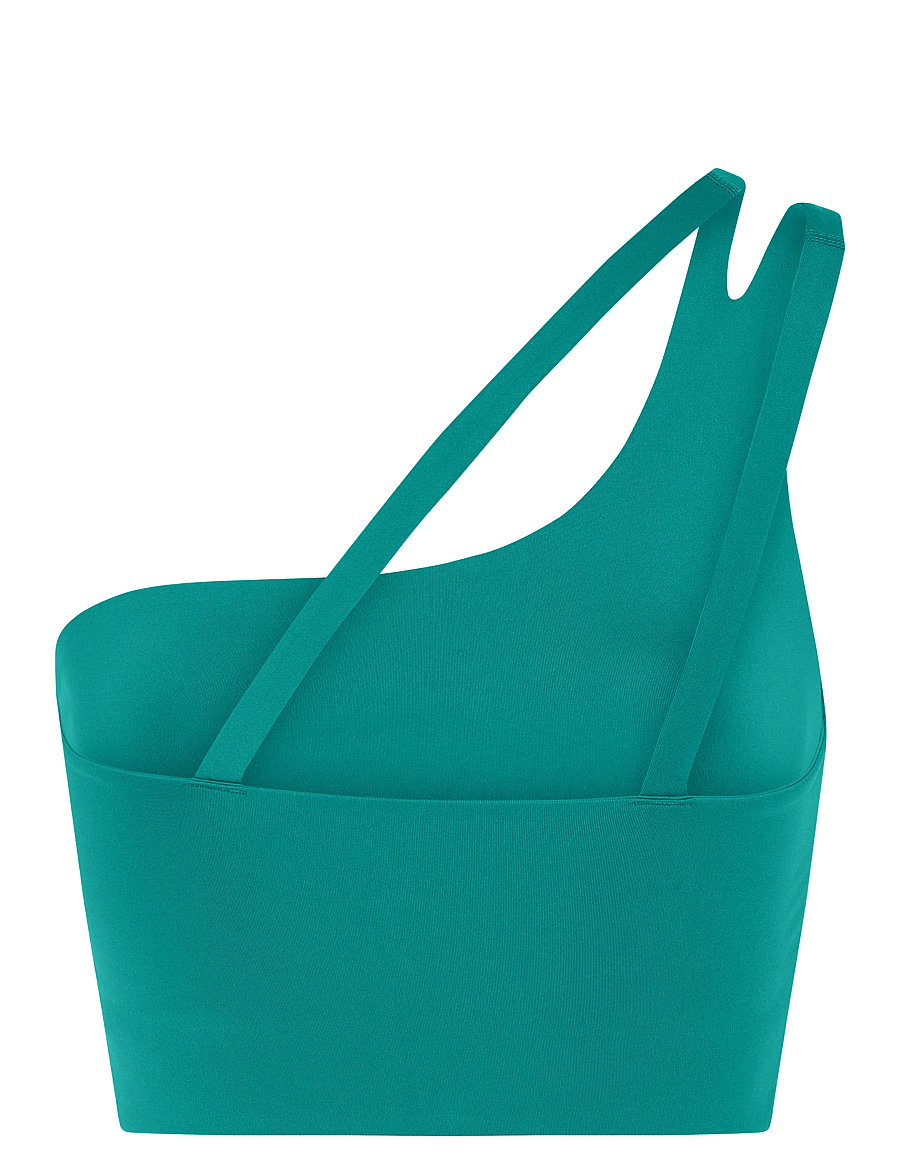 Girlfriend Collective - Uma One Shoulder Bra - mittlerer halt - peacock - 2
