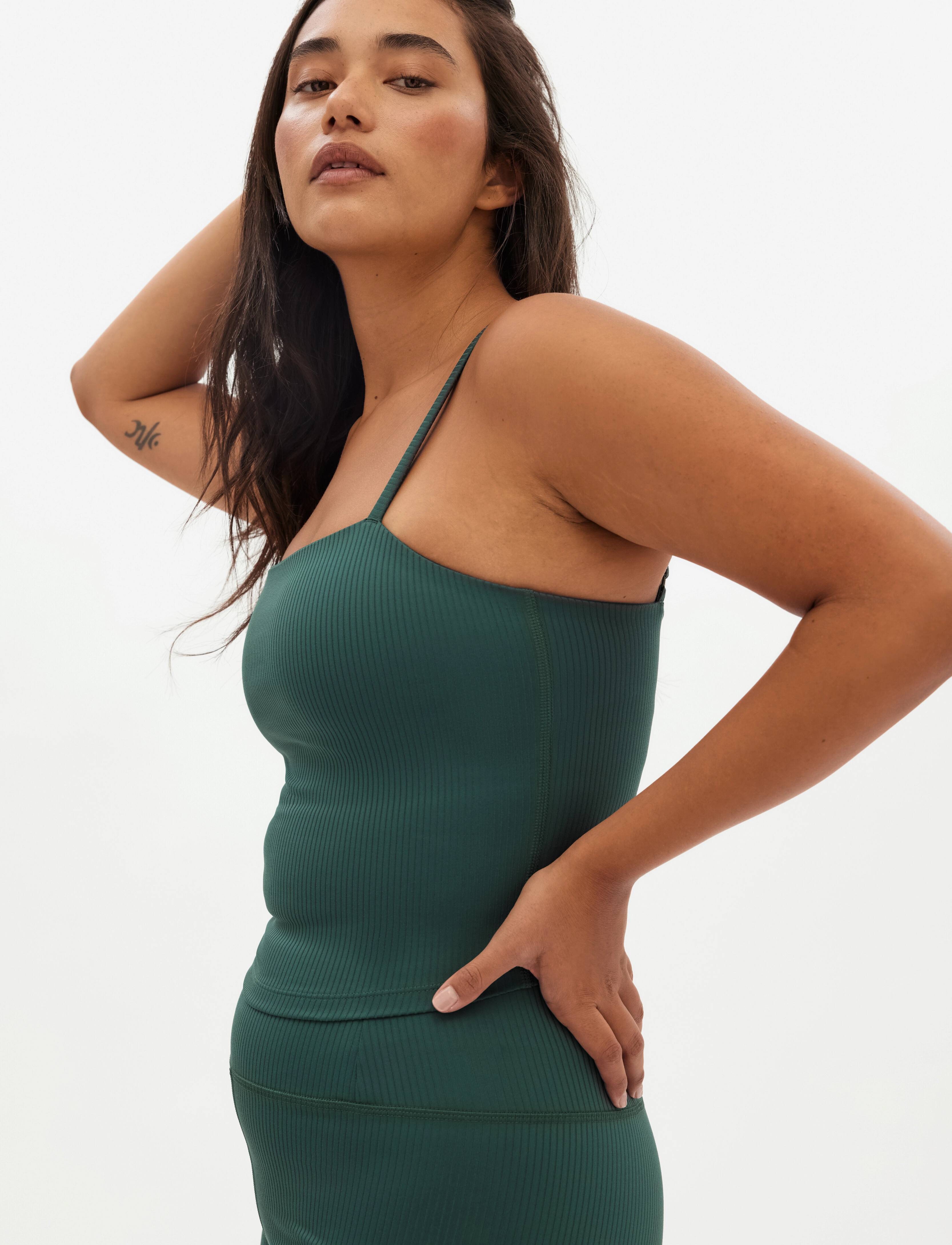 Girlfriend Collective - Rib Cami Top - moss - 4