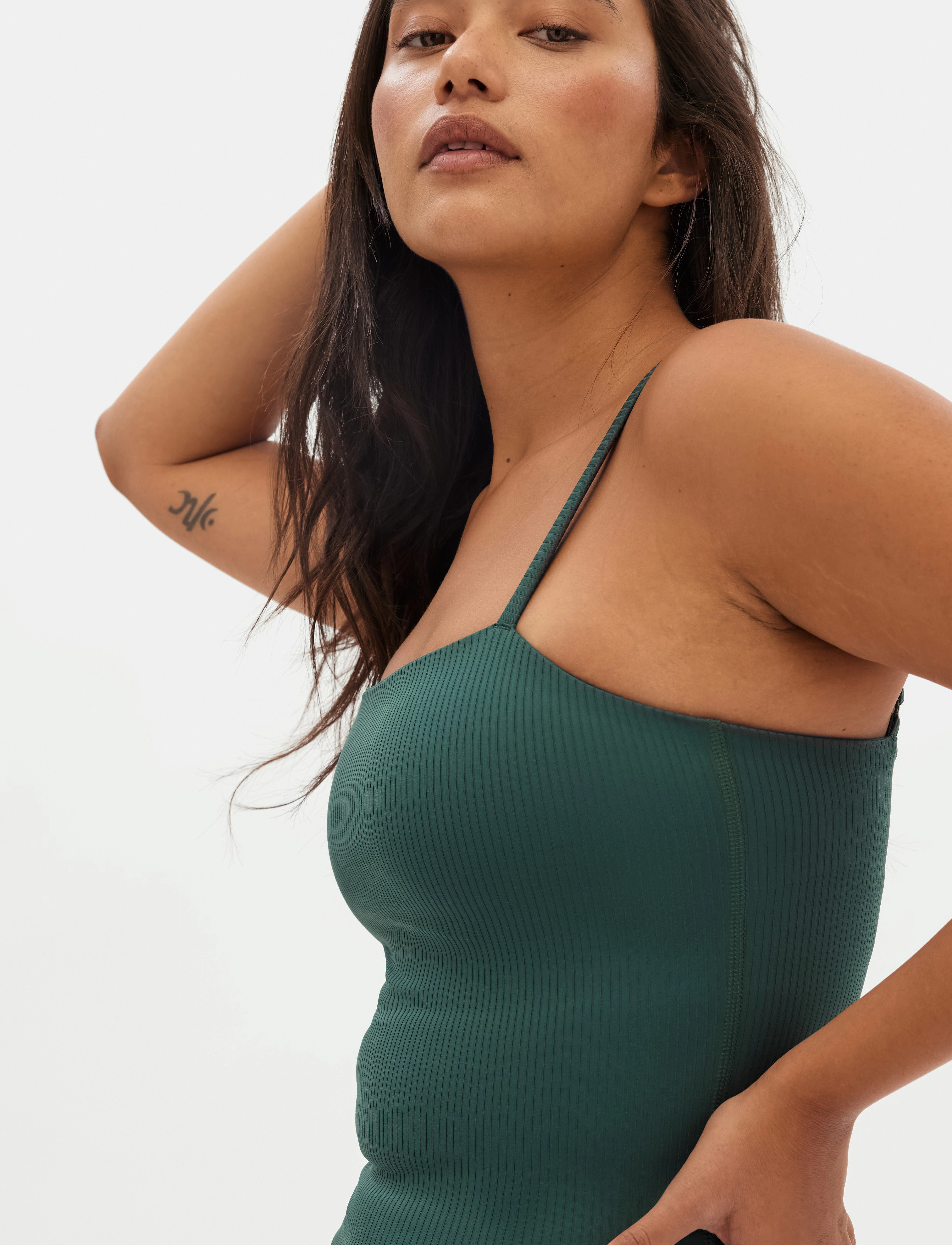 Girlfriend Collective - Rib Cami Top - moss - 5