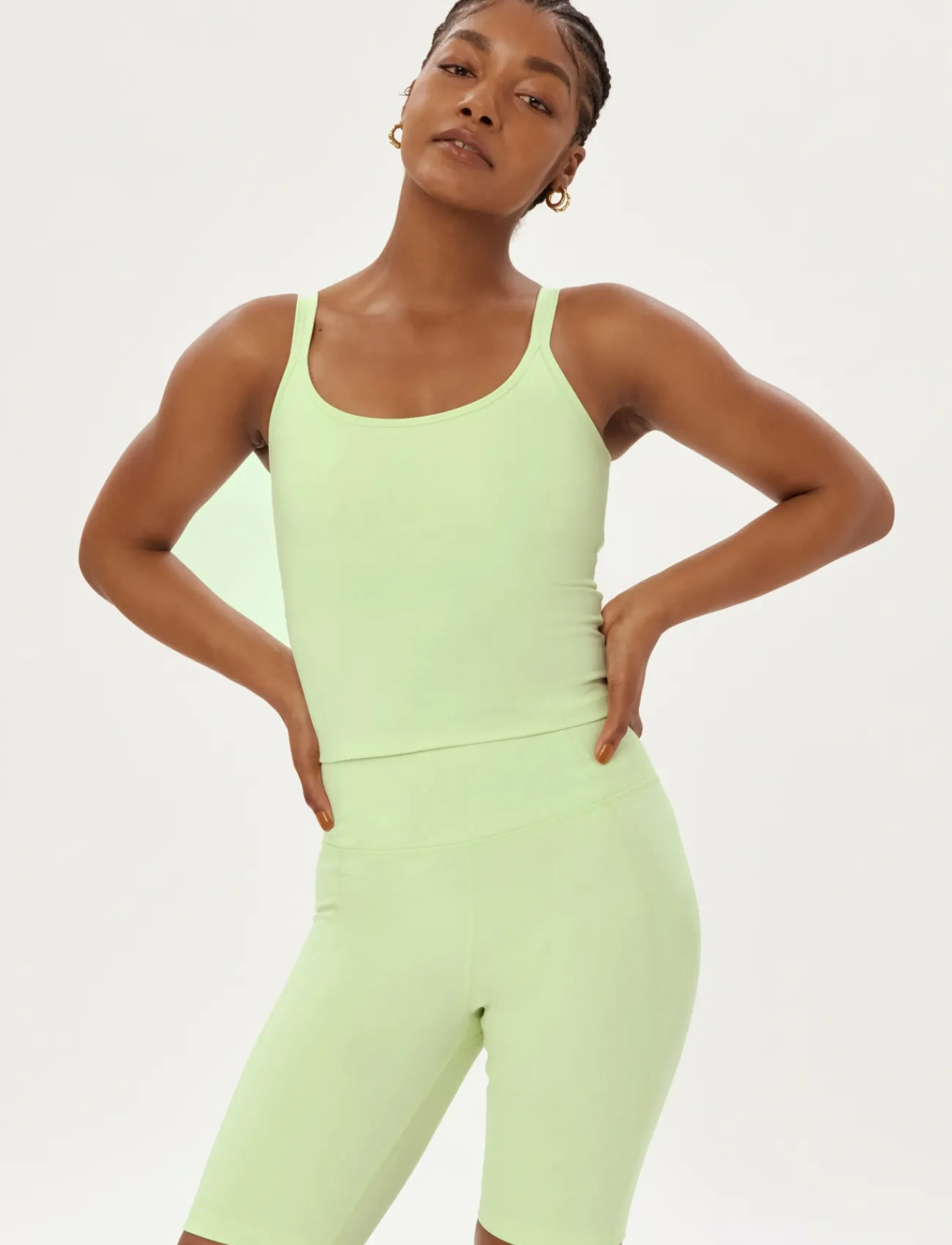 Girlfriend Collective - Gemma Scoop Tank - tank tops - green tea - 0