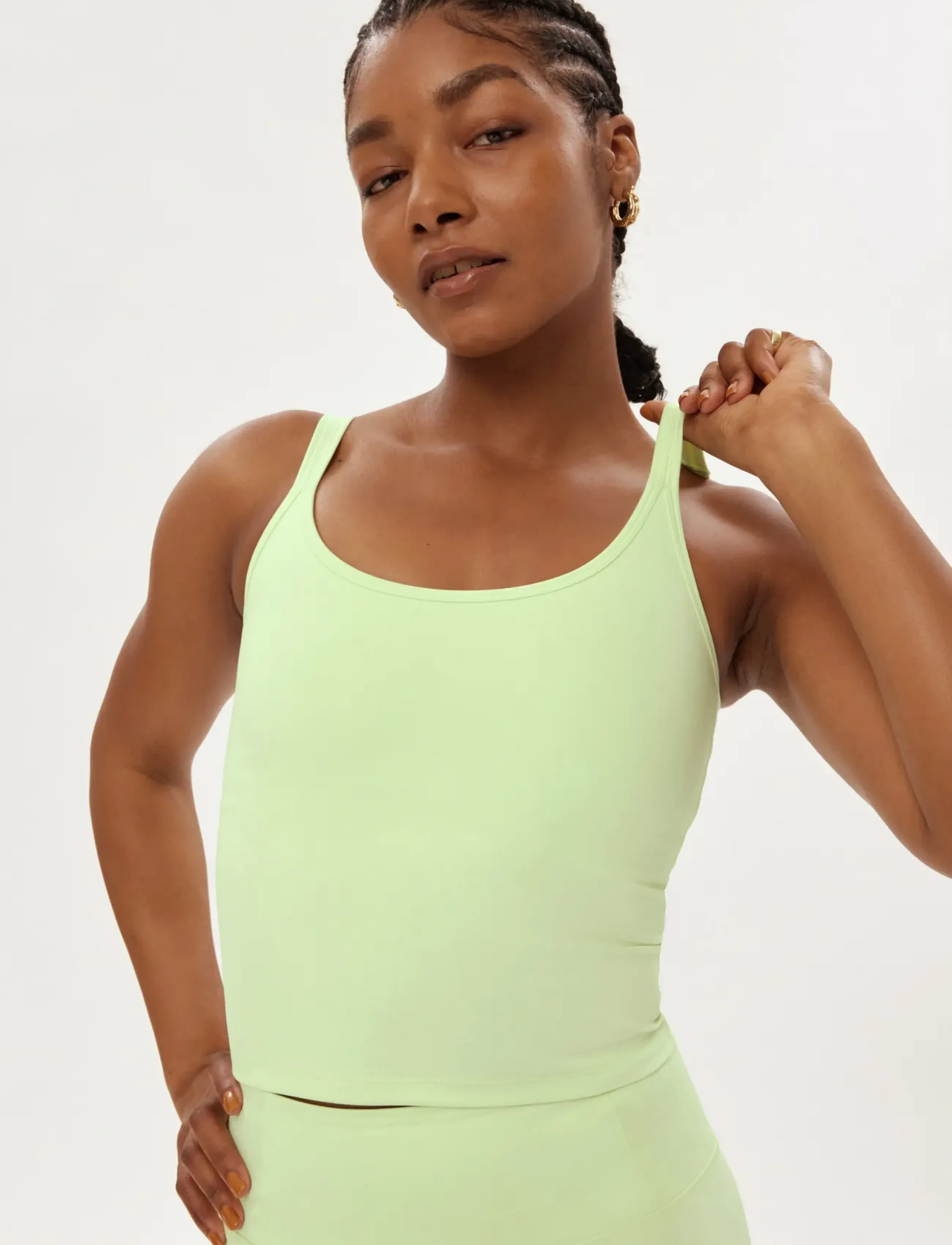 Girlfriend Collective - Gemma Scoop Tank - tank tops - green tea - 2