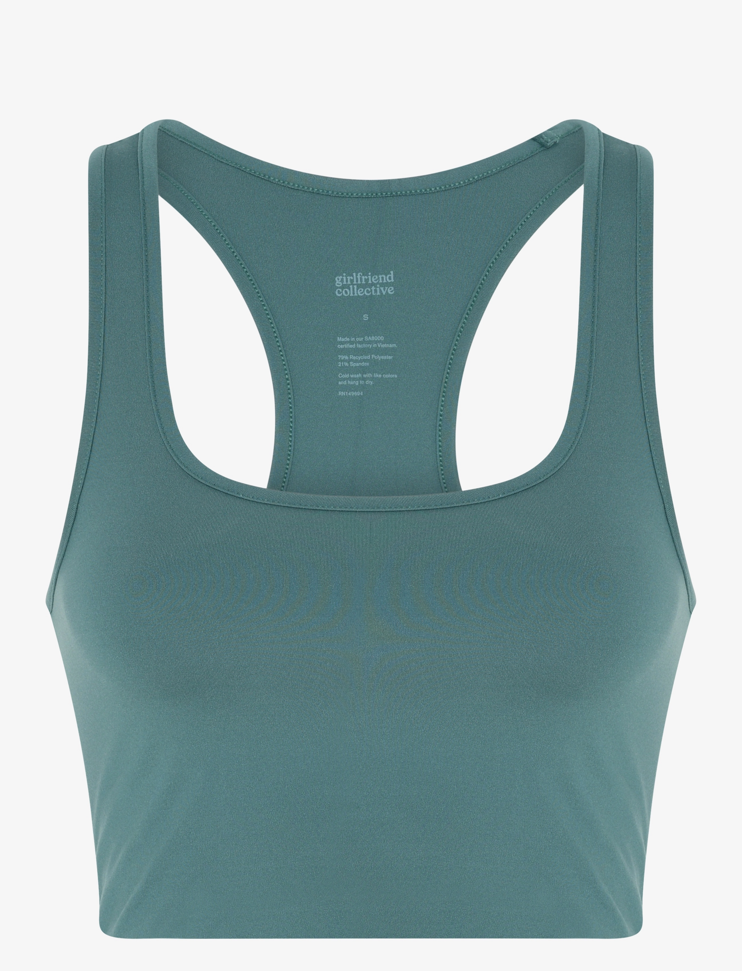 Girlfriend Collective Tipped Paloma Bra - BH'er - BLUE SPRUCE / green
