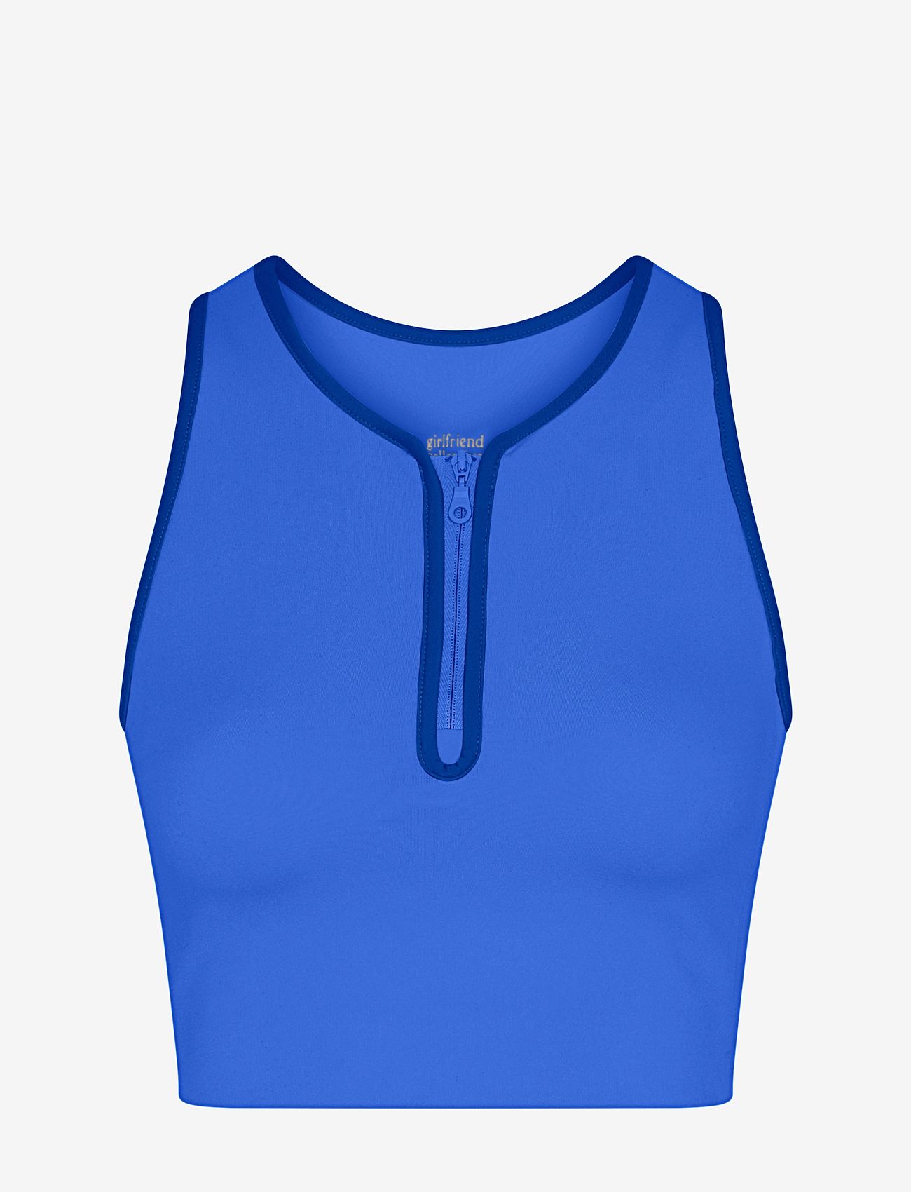 Girlfriend Collective - Dylan Bra, Zip Front - nautical blue - 1
