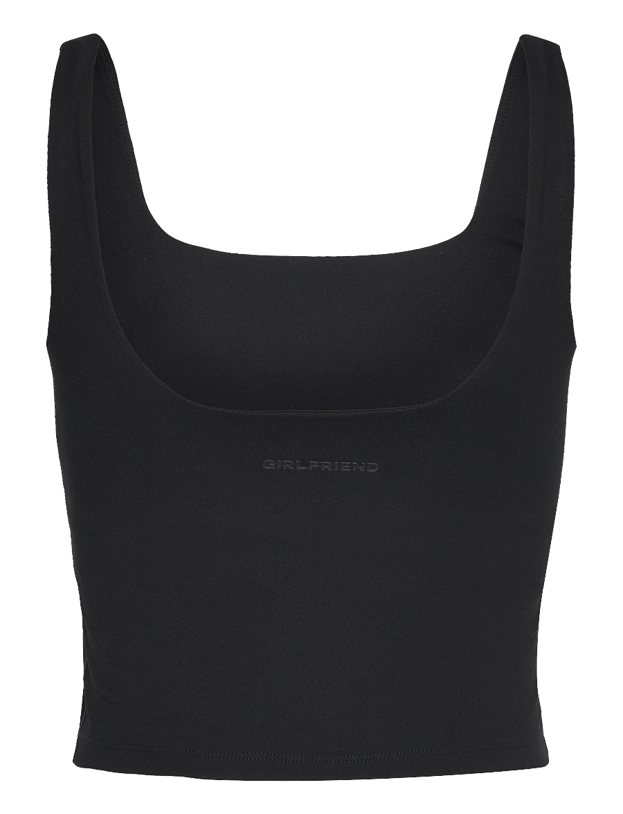 Girlfriend Collective - Tommy Square Tank - crop tops - black - 1