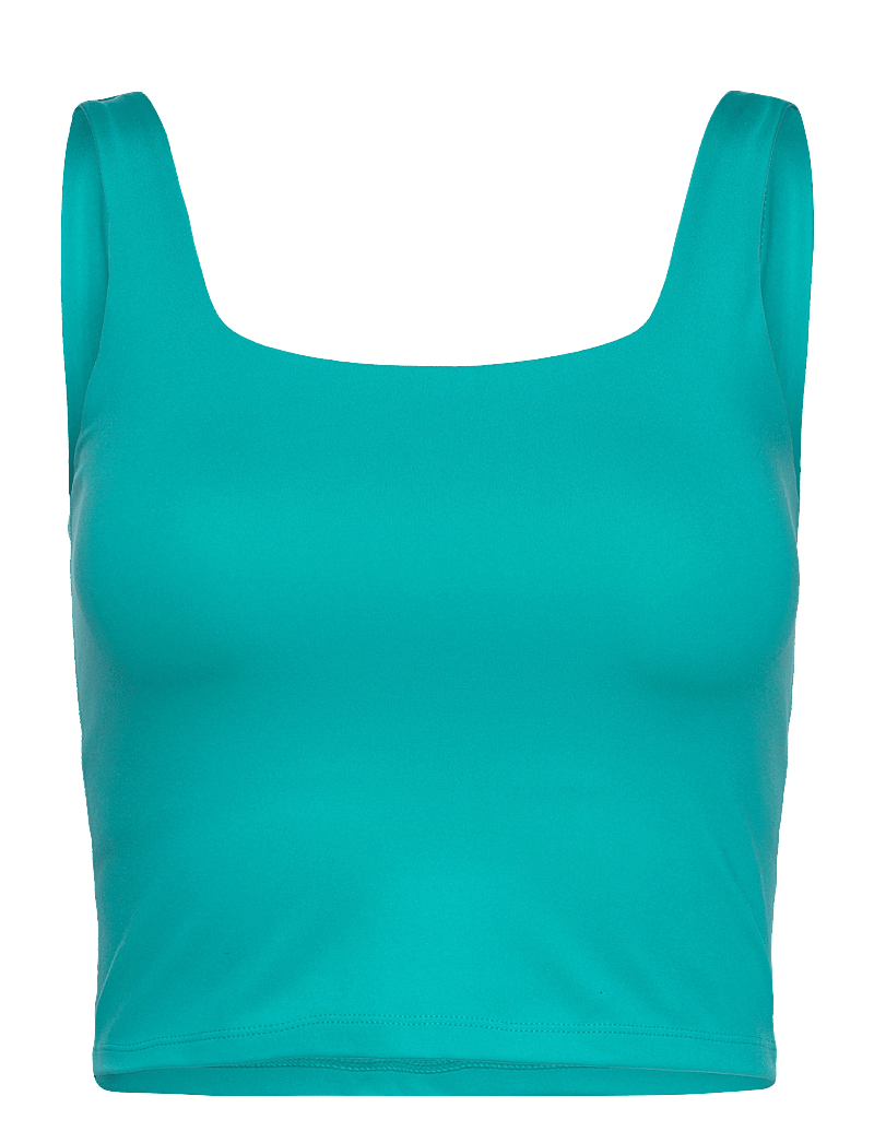 Girlfriend Collective - Tommy Square Tank - crop tops - peacock - 1