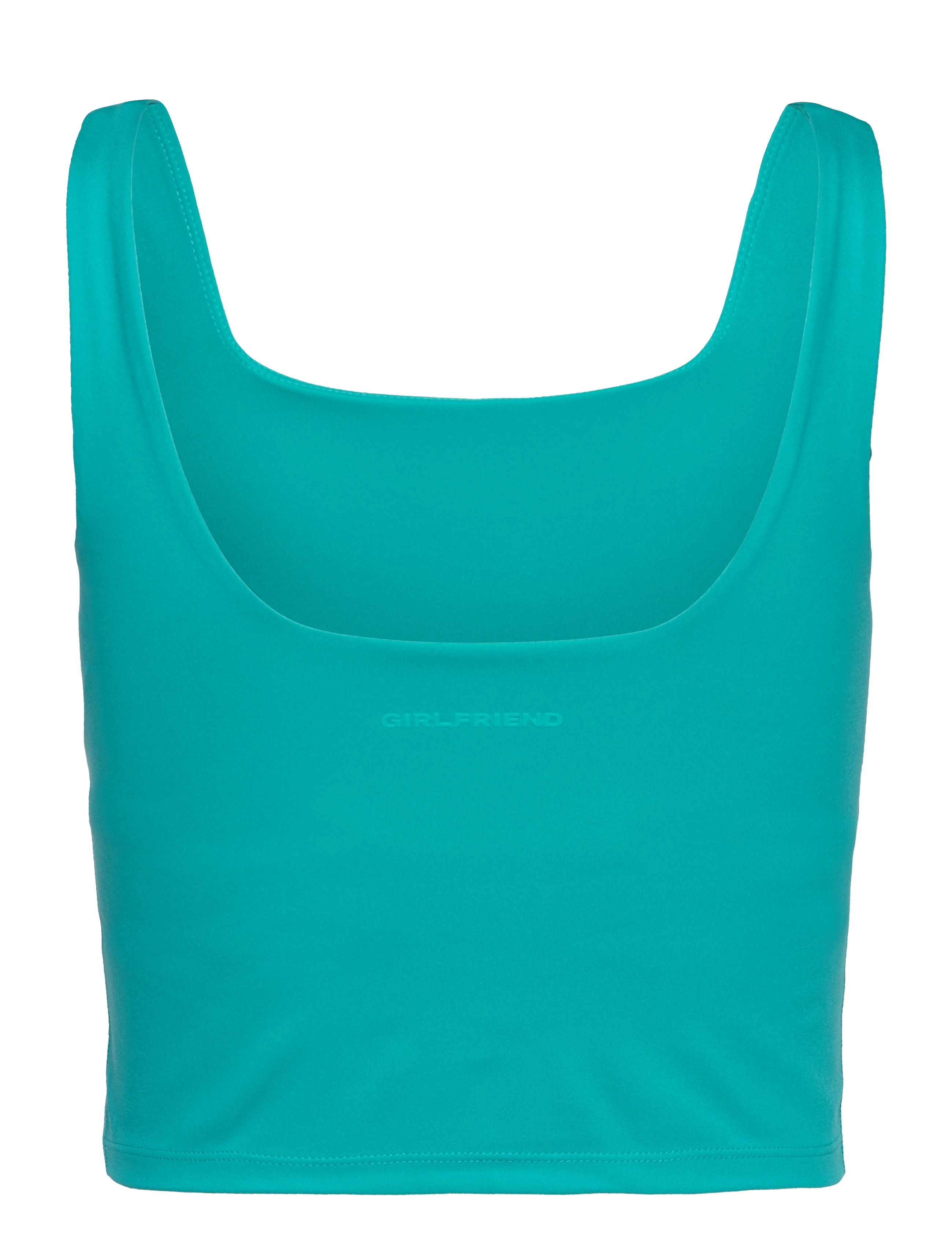 Girlfriend Collective - Tommy Square Tank - crop tops - peacock - 2