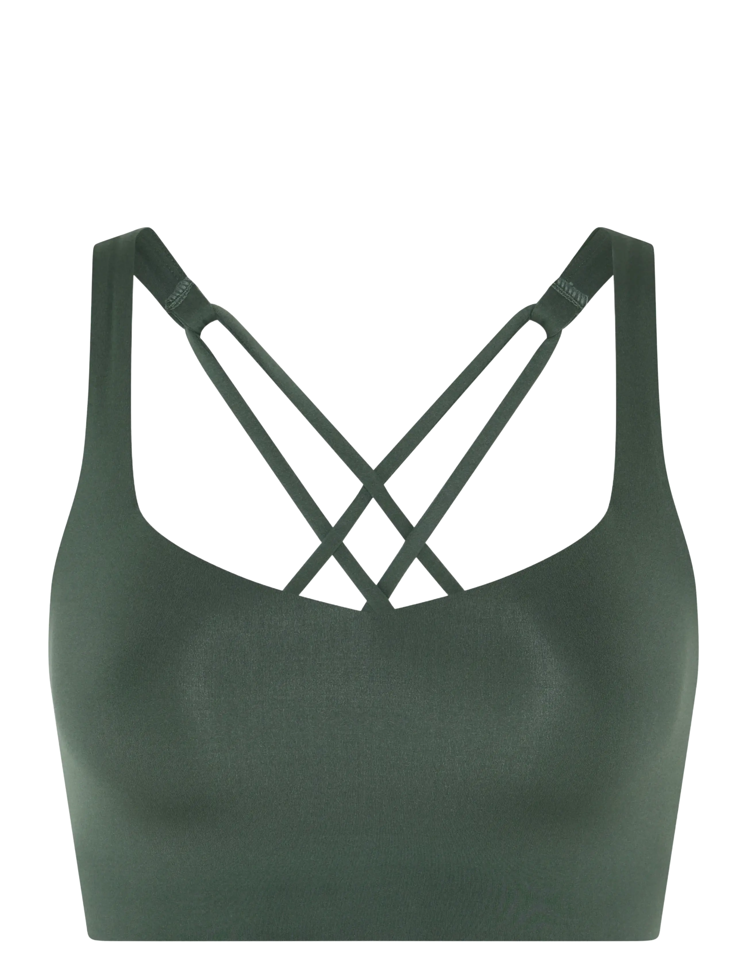 Girlfriend Collective Float Riley Sweetheart Bra - Plus Size - JUNGLE / khaki/green