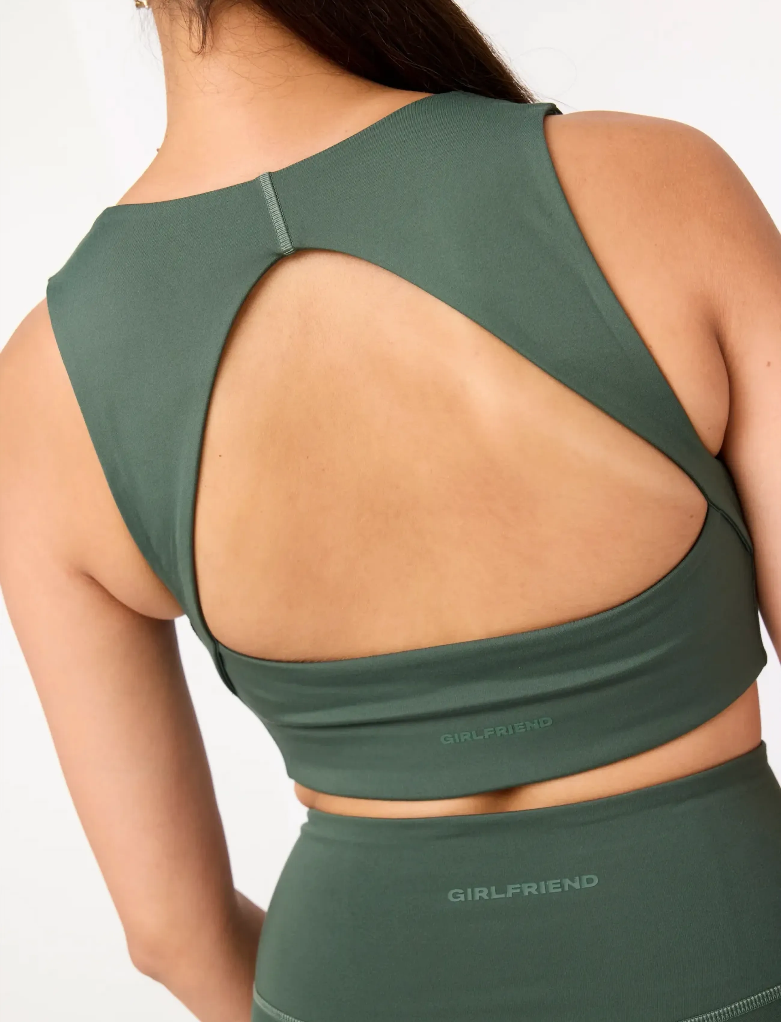Girlfriend Collective - Natalie Seamed Bra - sports bh'er - jungle - 4