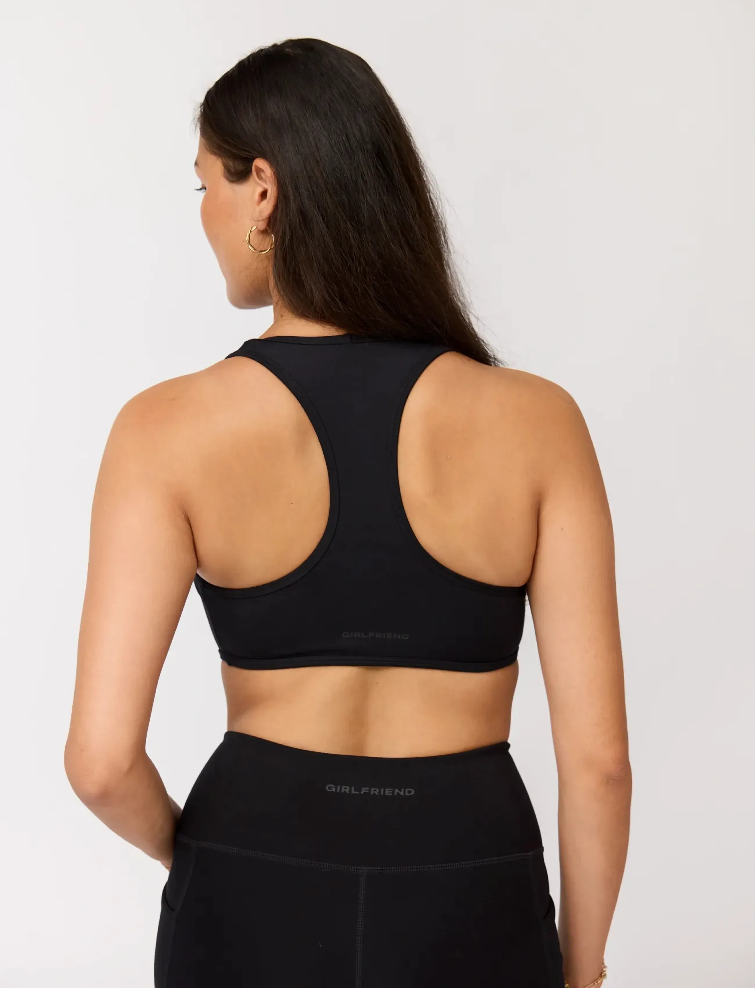 Girlfriend Collective - Connie Curved Bra - sports-bh - black - 3