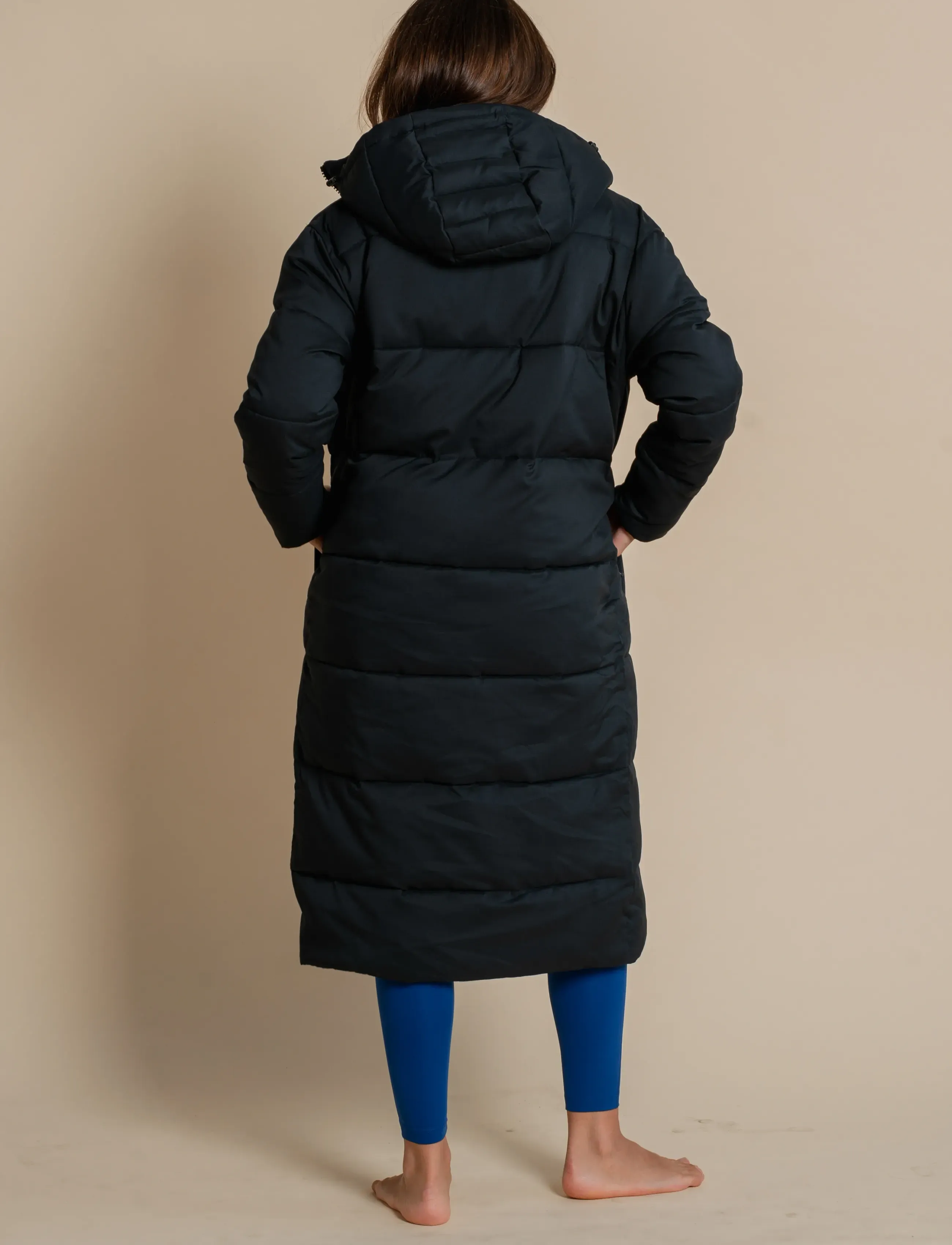 Girlfriend Collective - Puffer Jacket, Long - gefütterte jacken - black - 3
