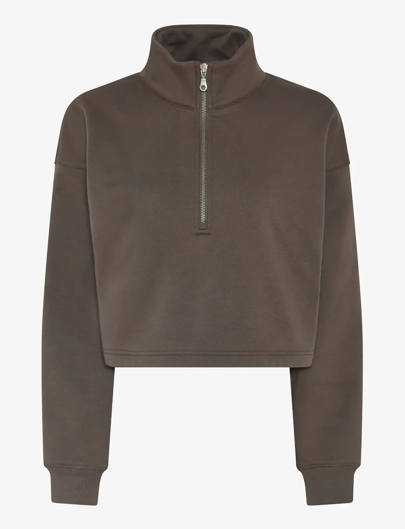 Girlfriend Collective - Vega Half Zip Sweatshirt - dressipluusid - mink - 1