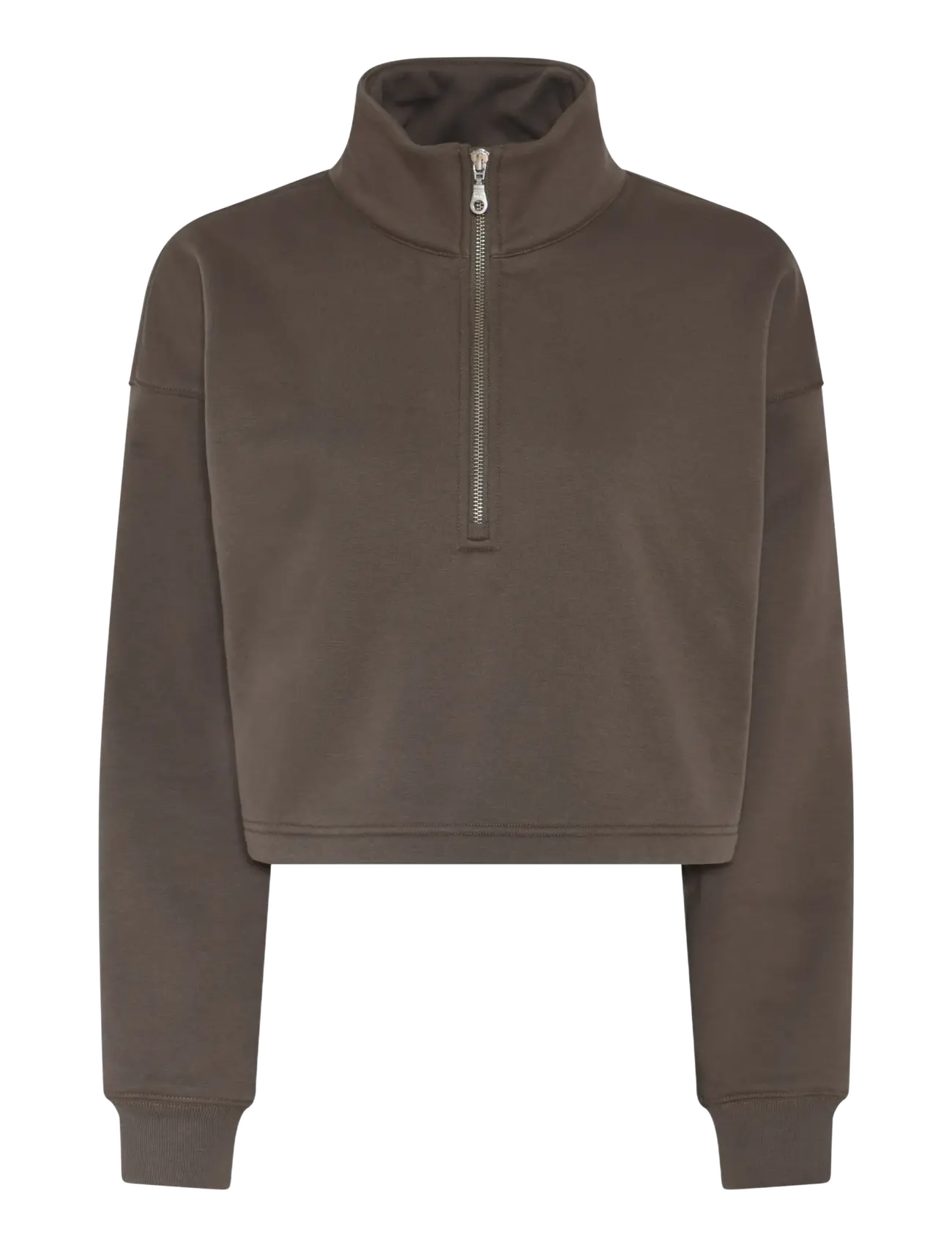 Girlfriend Collective Vega Half Zip Sweatshirt - Girlfriend Collective - MINK / brown