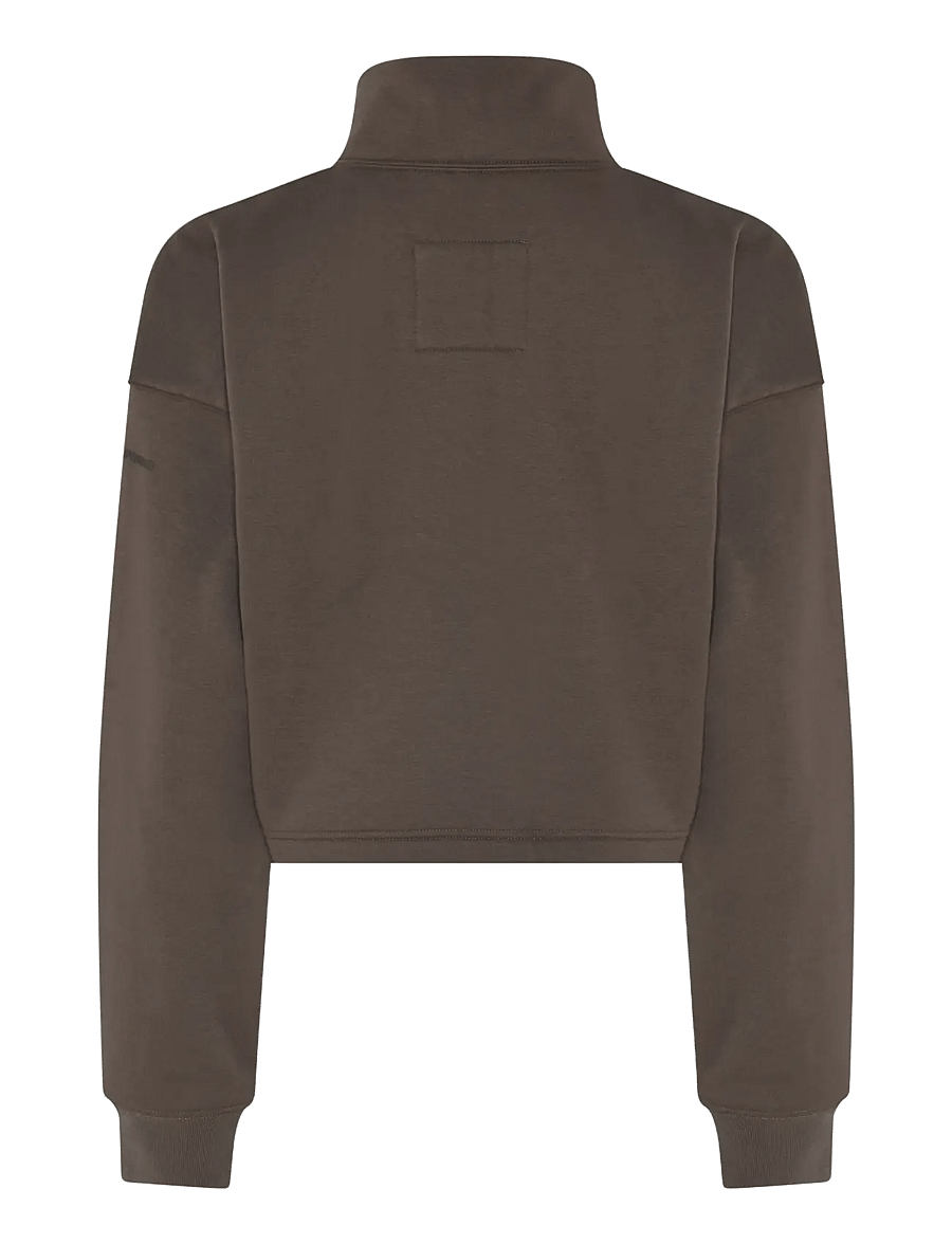 Girlfriend Collective - Vega Half Zip Sweatshirt - Överdelar - mink - 2
