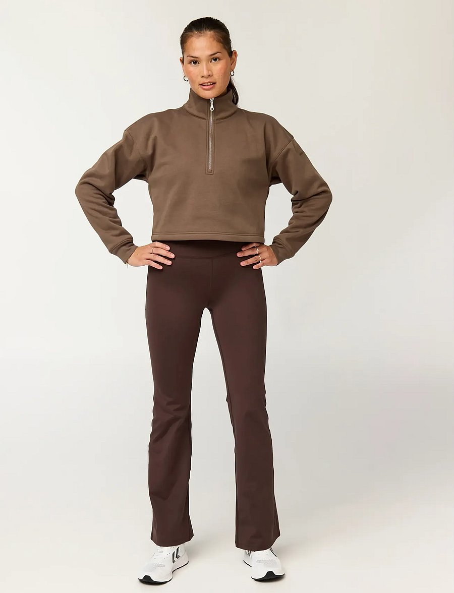 Girlfriend Collective - Vega Half Zip Sweatshirt - Överdelar - mink - 4