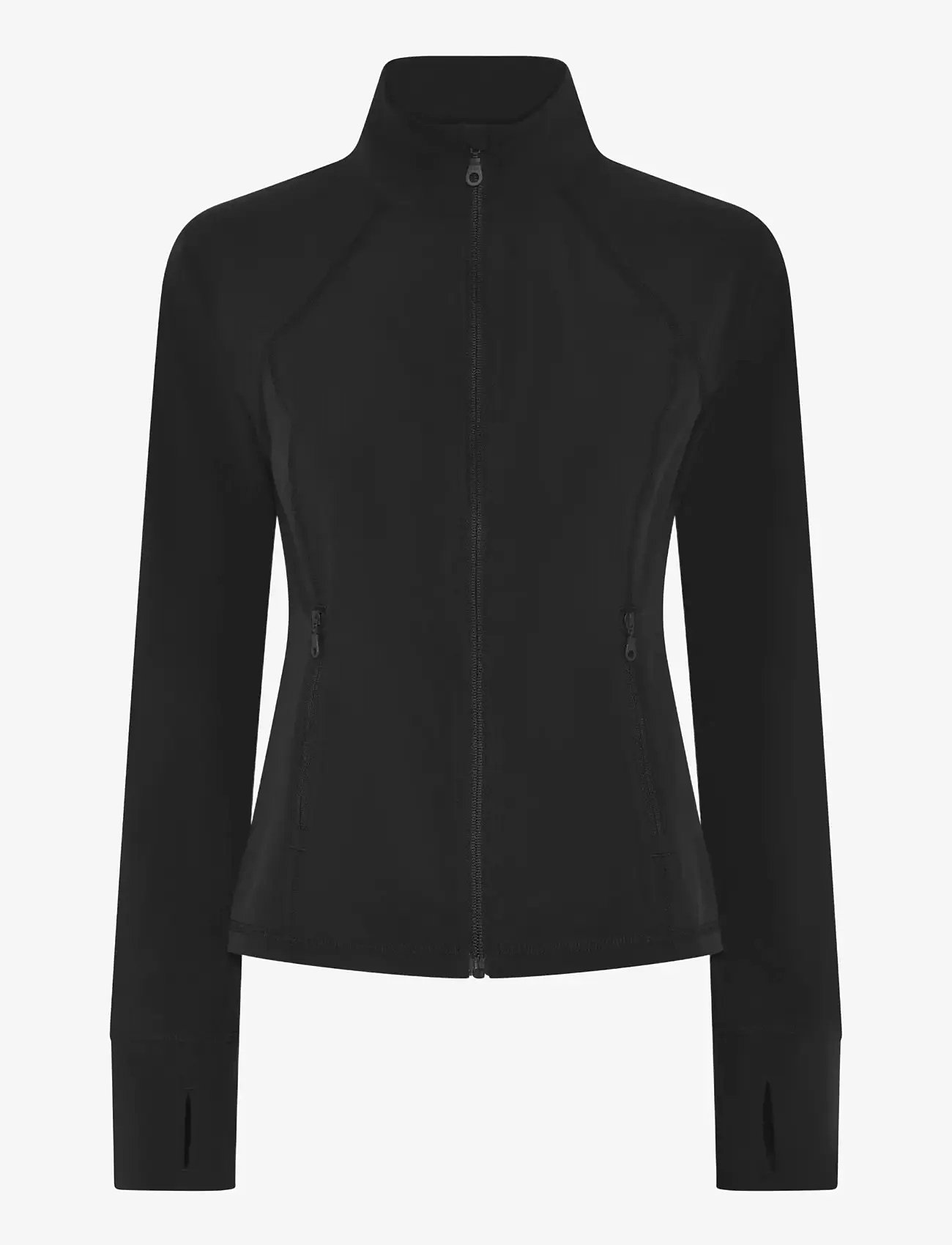 Girlfriend Collective - Estrella Fitted Run Jacket - frilufts- & regnjakker - black - 1