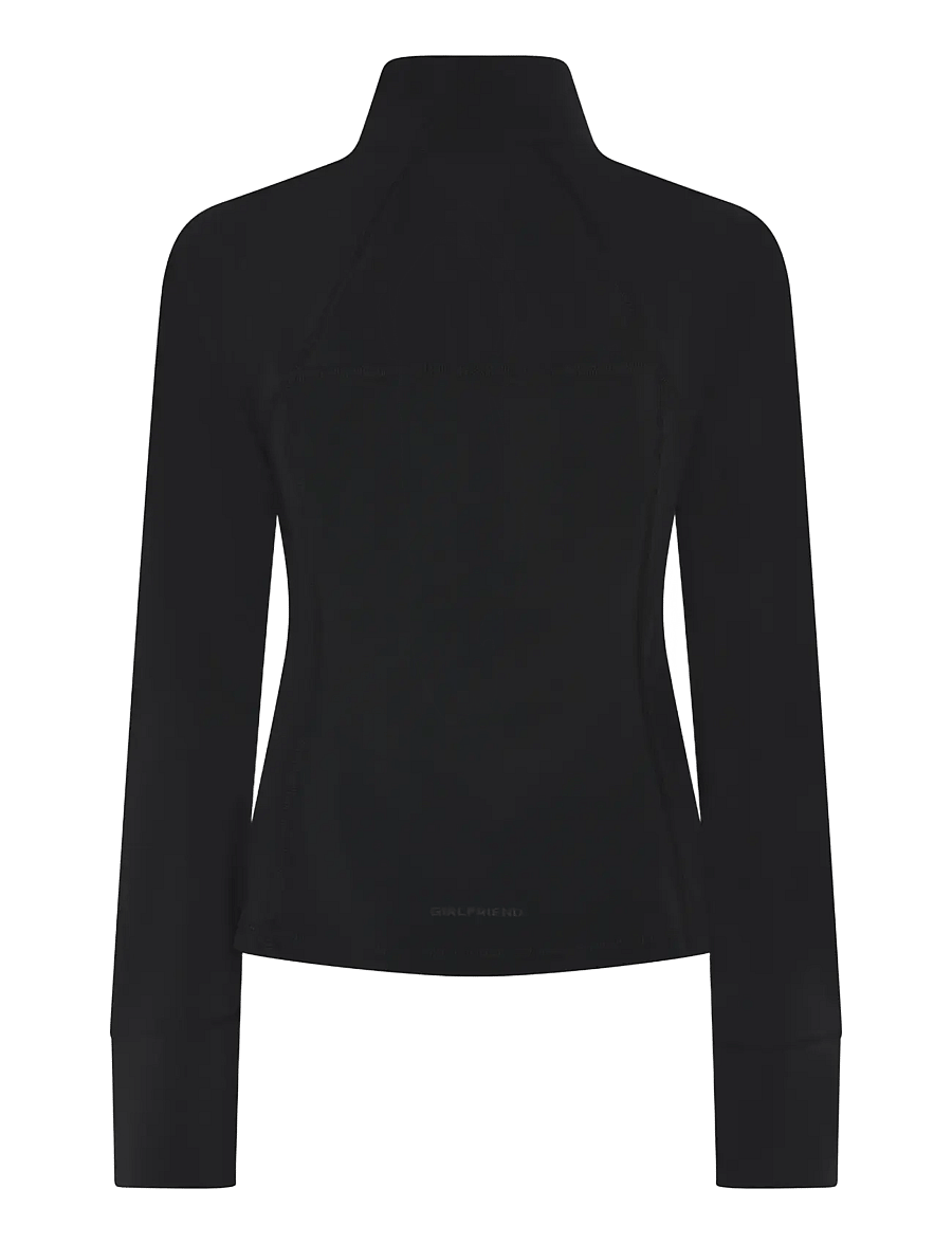 Girlfriend Collective - Estrella Fitted Run Jacket - outdoor jackets - black - 2