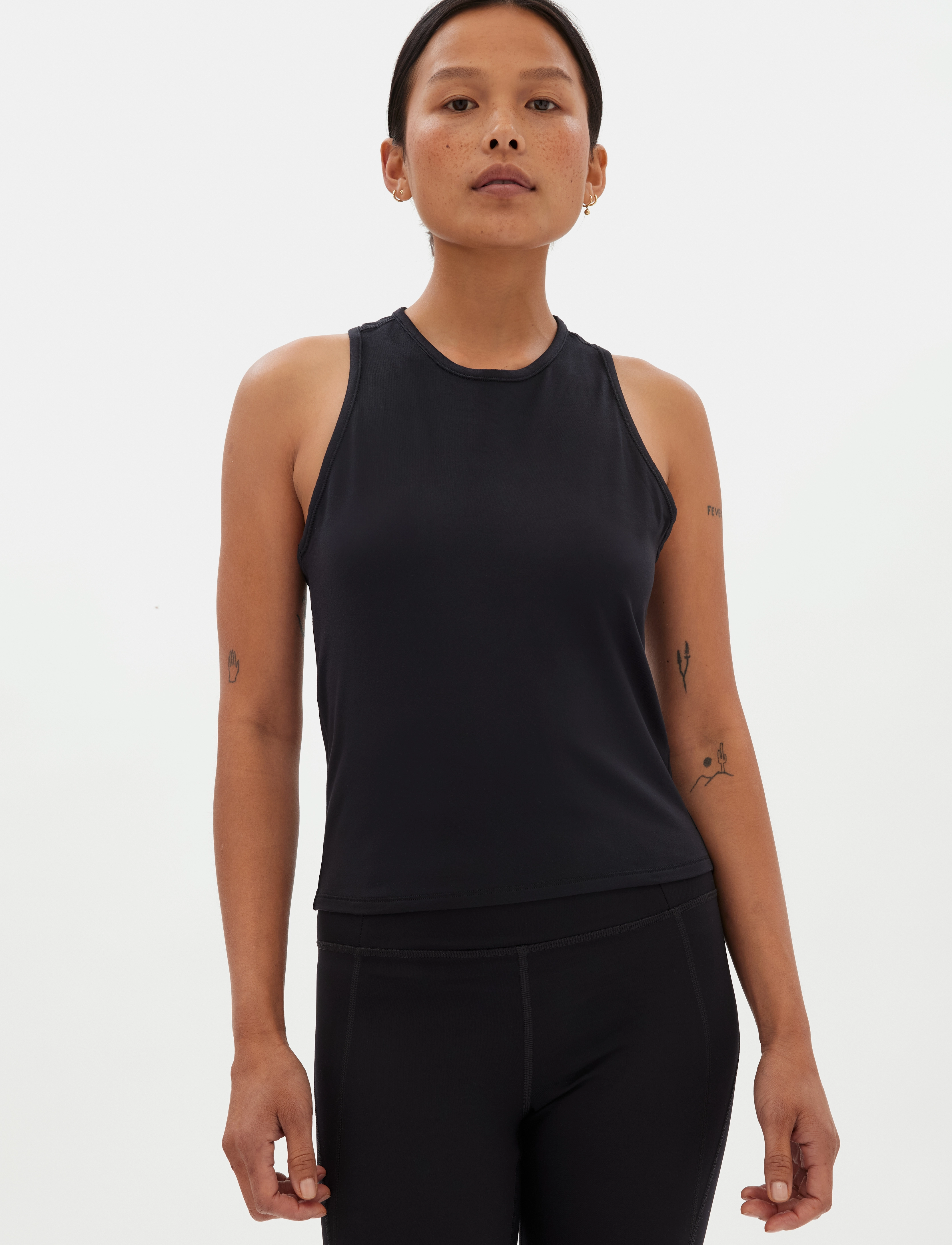 Girlfriend Collective - Reset Train Relaxed Tank - tank tops - black - 3