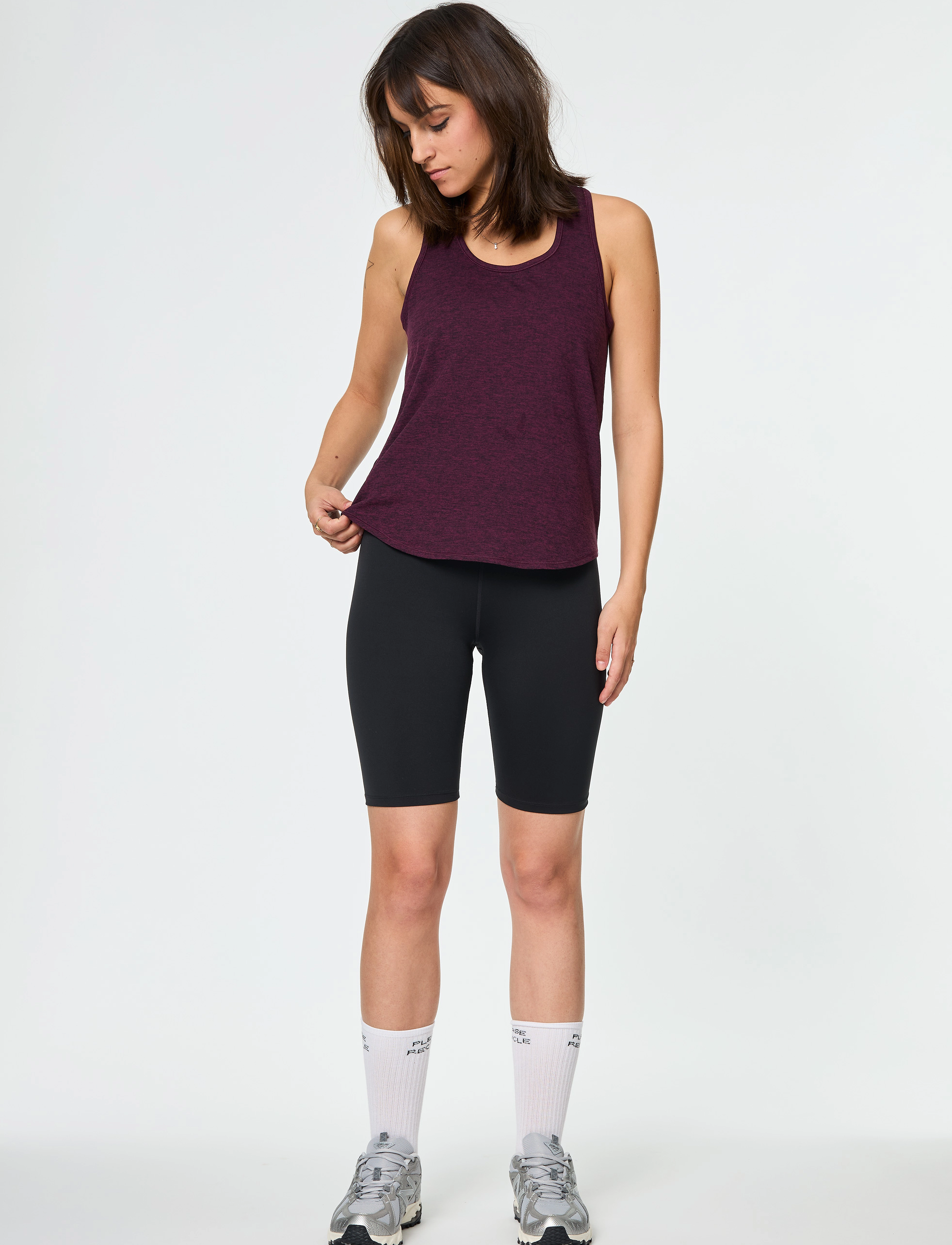 Girlfriend Collective - Reset Train Relaxed Tank - tank tops - plum - 5