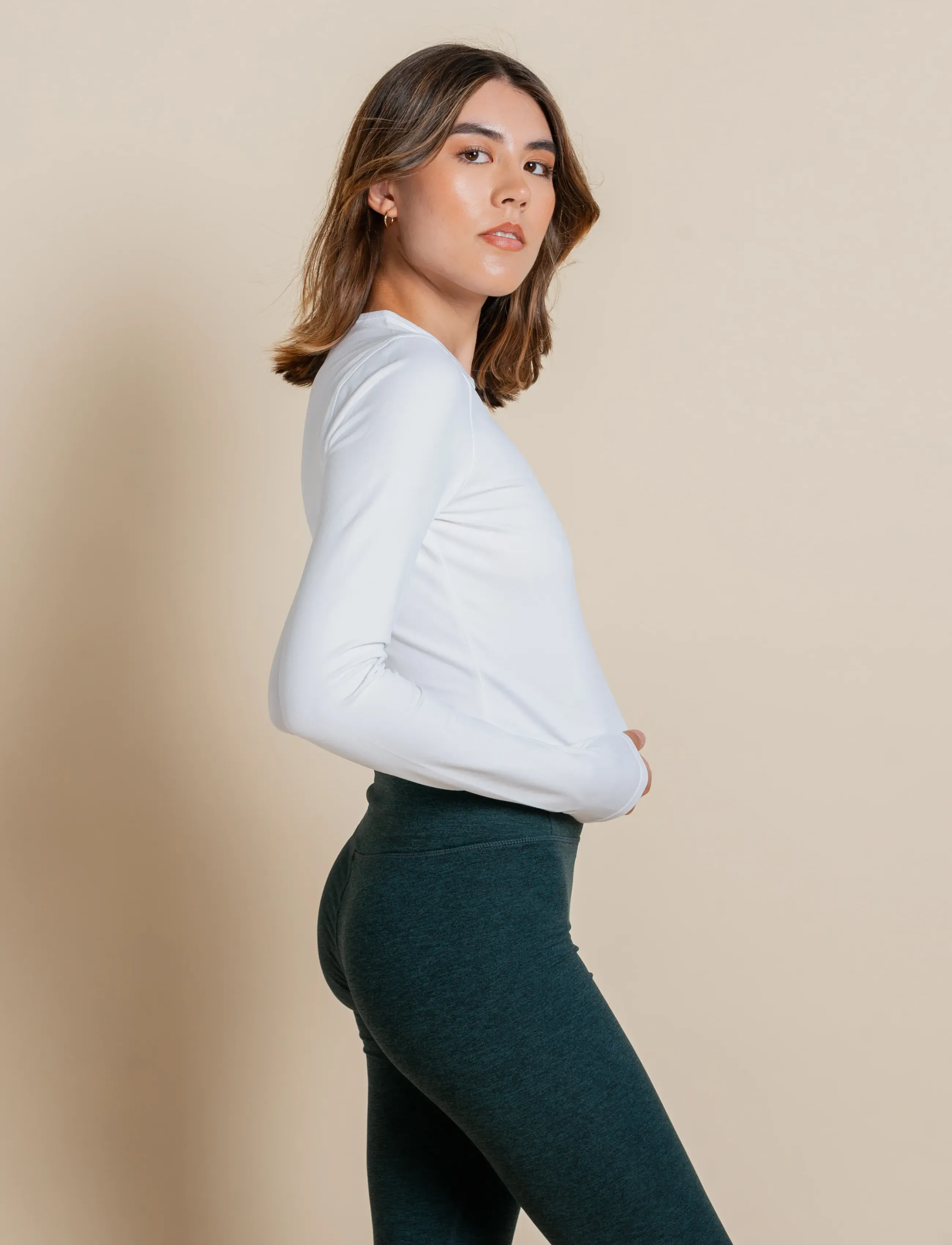Girlfriend Collective - Reset Lift Long Sleeve - ivory - 3