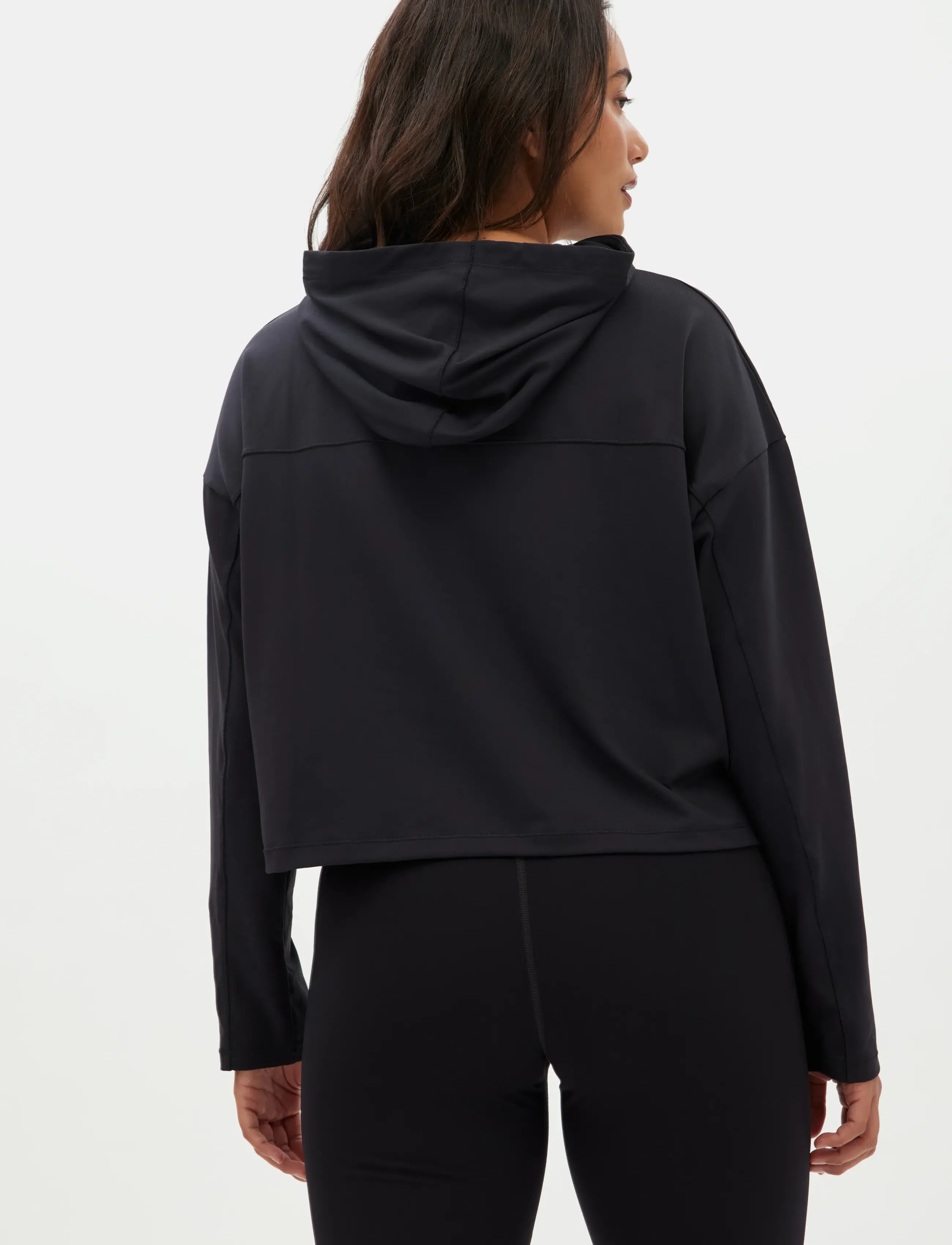 Girlfriend Collective - Reset Long Sleeve Hoodie - hættetrøjer - black - 3