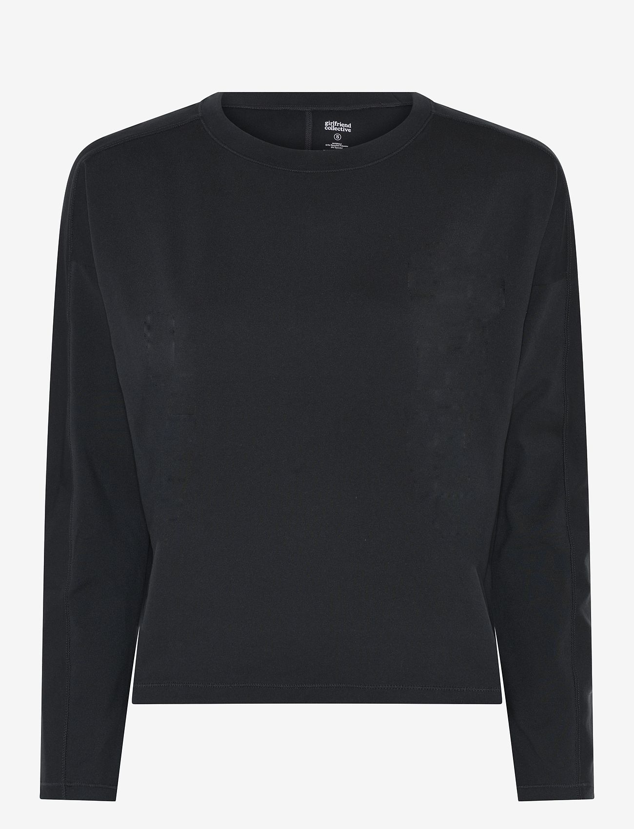 Girlfriend Collective - ReSet Long Sleeve Tee - langarmshirts - black - 1