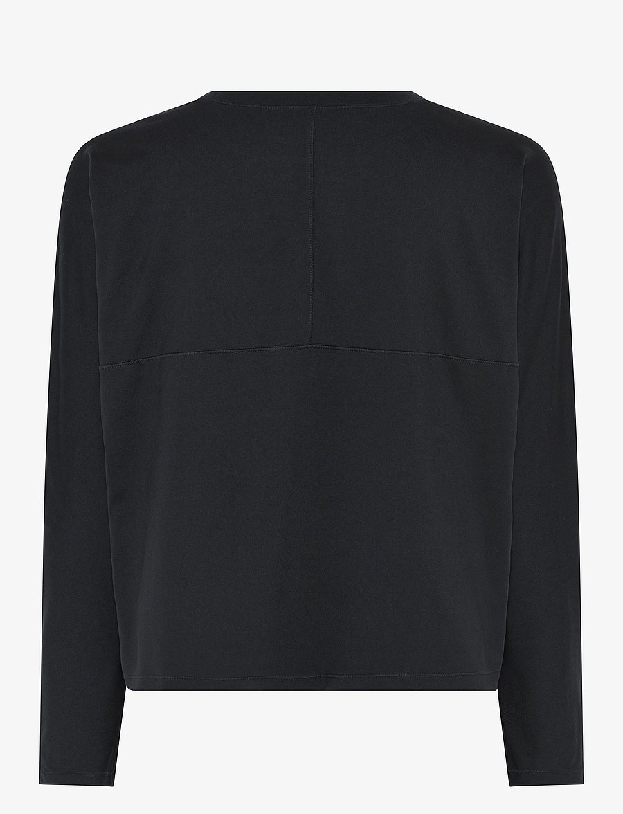 Girlfriend Collective - Reset Long Sleeve Tee - långärmade tröjor - black - 2