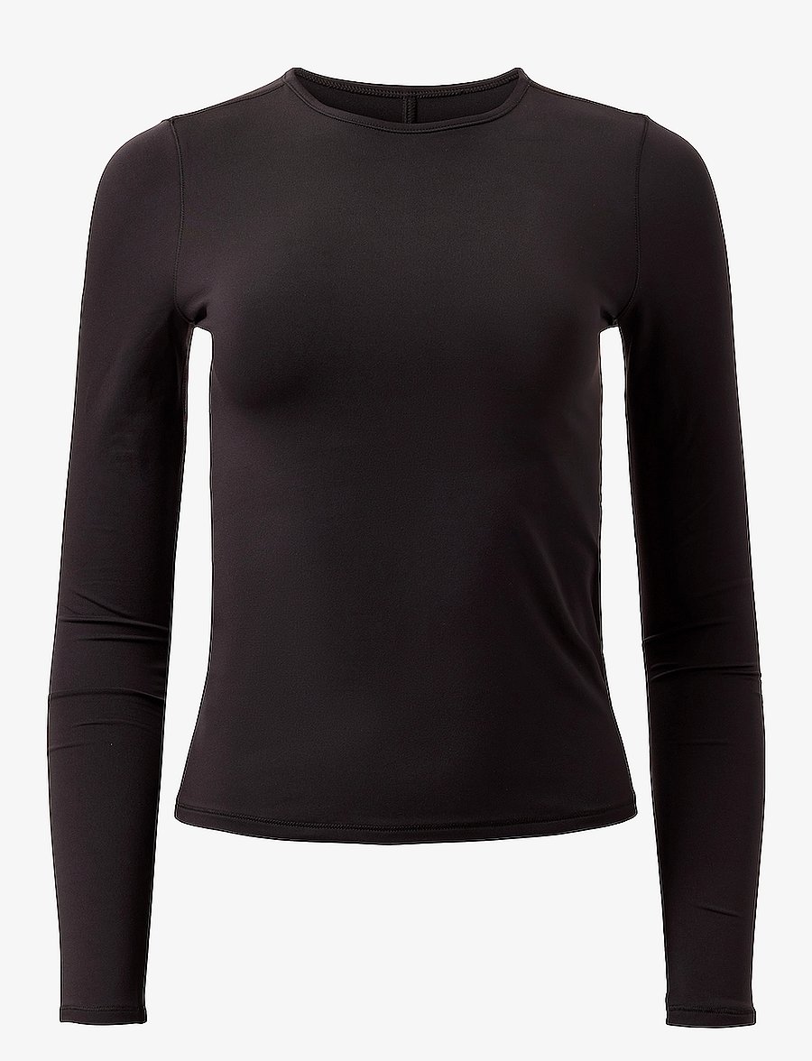 Girlfriend Collective - Reset Fitted Long Sleeve Tee - pikkade varrukatega alussärgid - black - 1