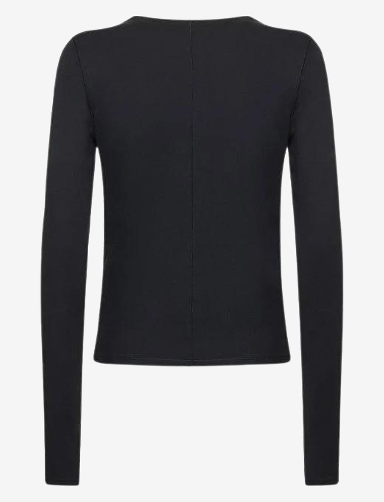 Girlfriend Collective - Reset Fitted Long Sleeve Tee - longsleeved tops - black - 2