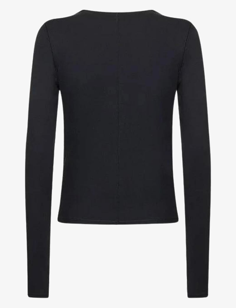 Girlfriend Collective - Reset Fitted Long Sleeve Tee - longsleeved tops - black - 2