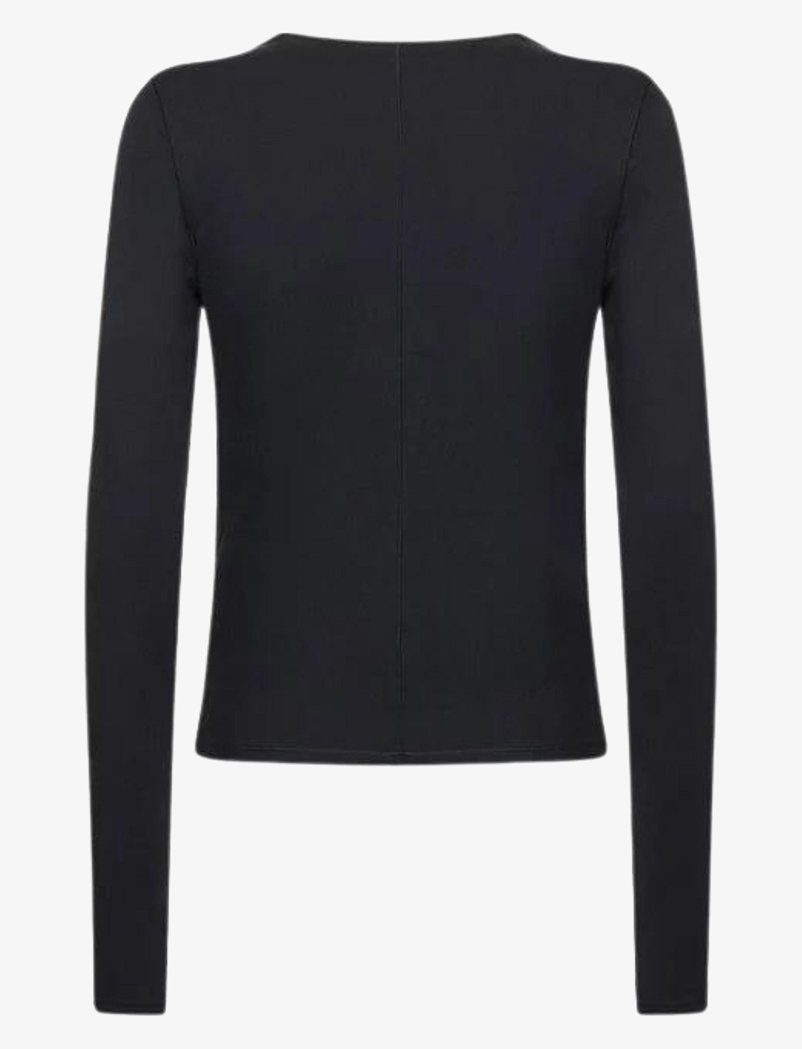 Girlfriend Collective - Reset Fitted Long Sleeve Tee - pikkade varrukatega alussärgid - black - 2