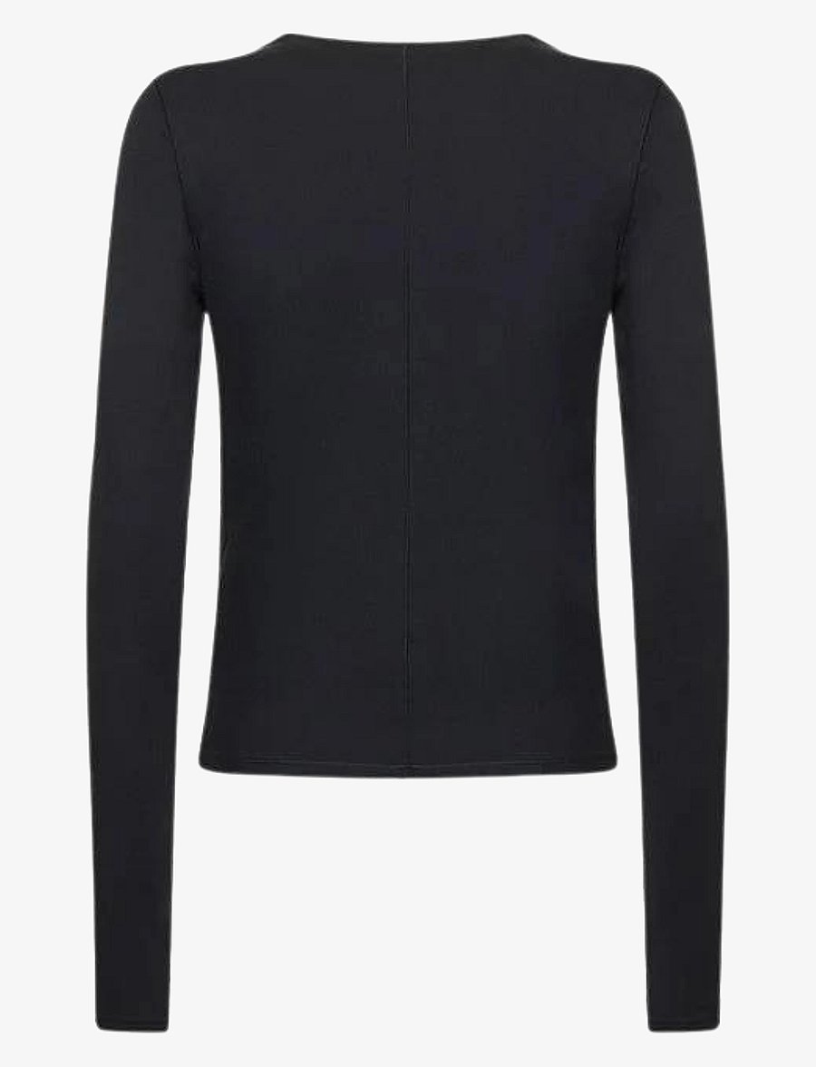 Girlfriend Collective - Reset Fitted Long Sleeve Tee - pikkade varrukatega alussärgid - black - 2